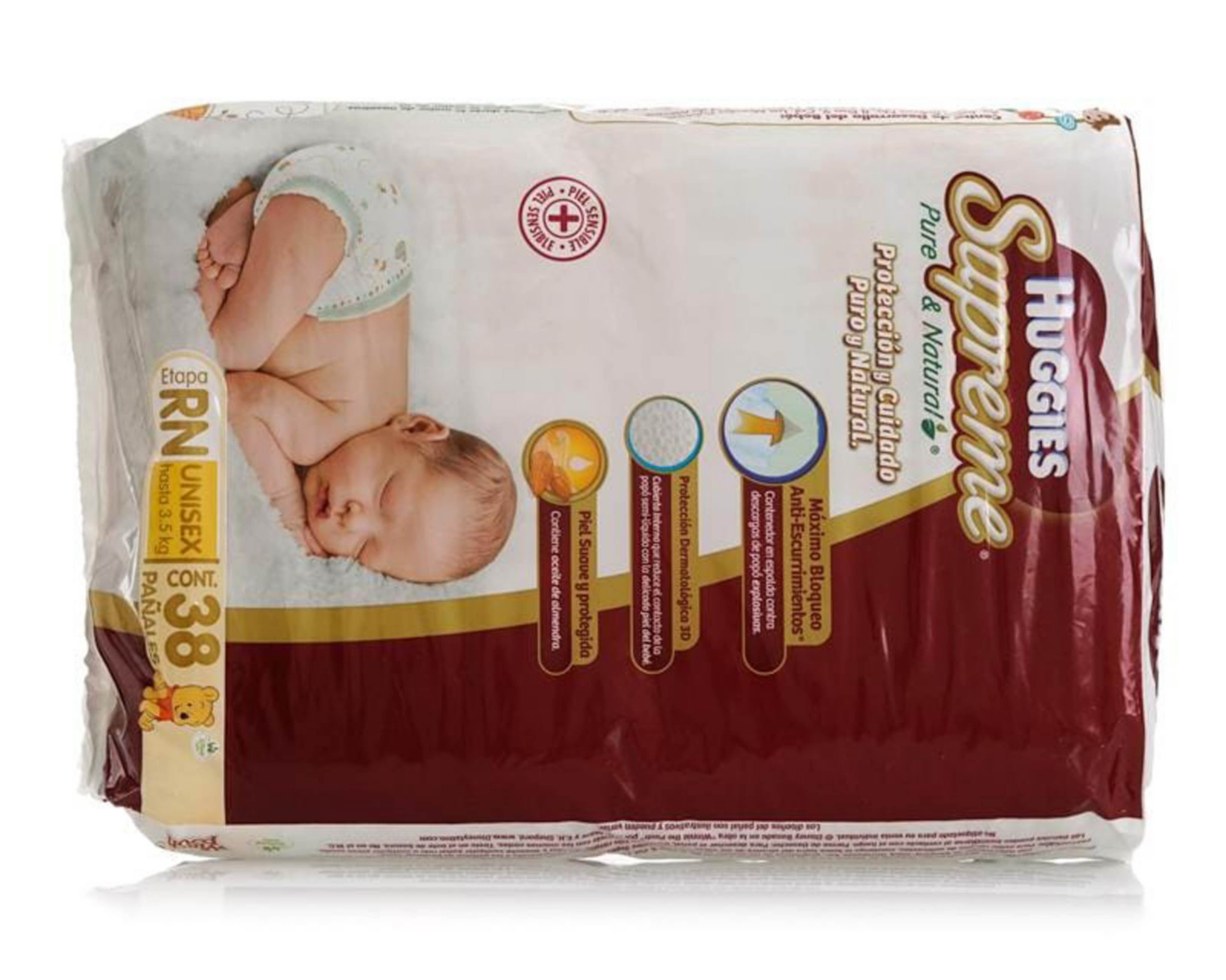 Foto 4 pulgar | Pañales Pure & Natural Etapa RN marca Huggies Supreme para Bebé