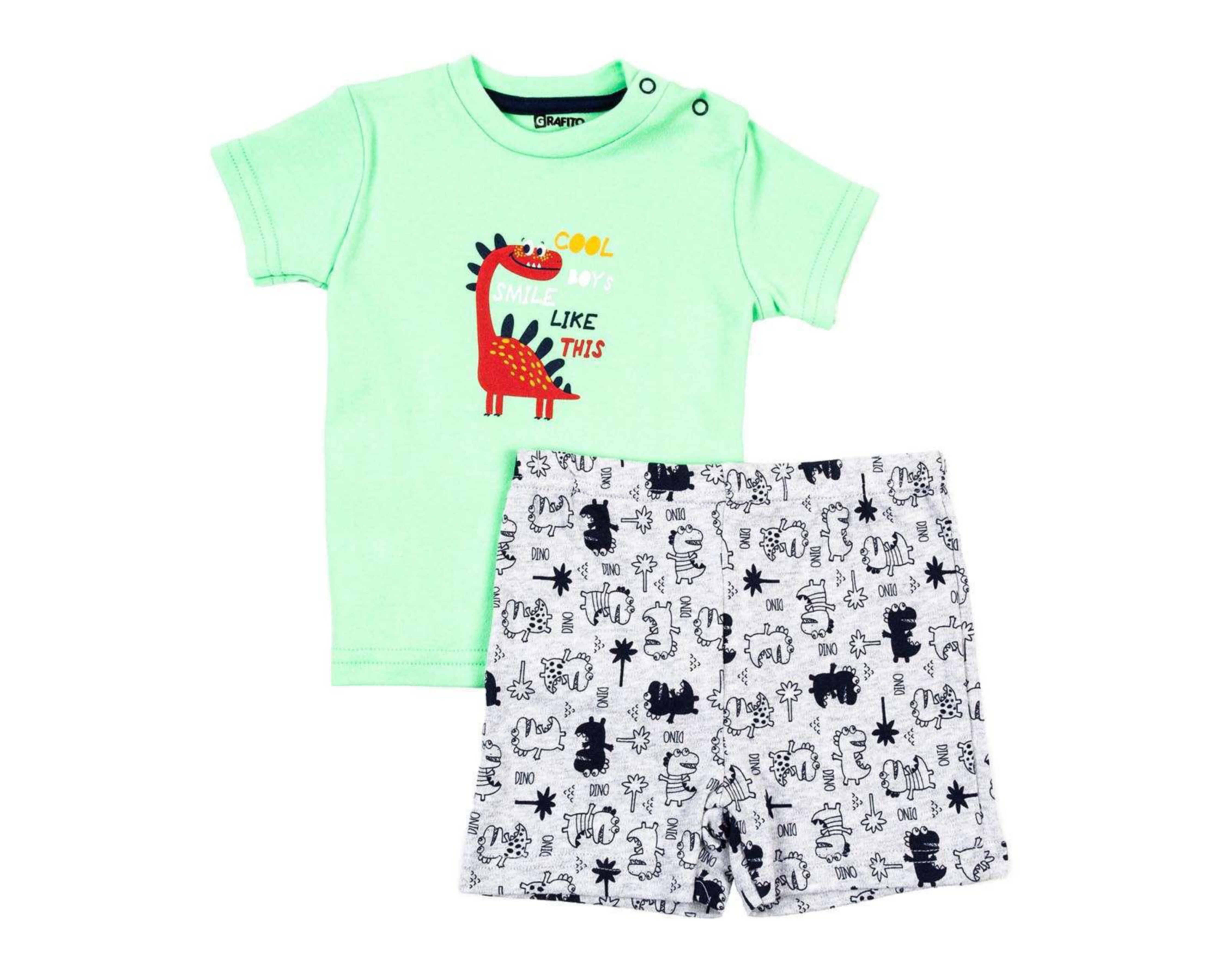 Conjunto Grafito de Algodón para Bebé Niño | Coppel