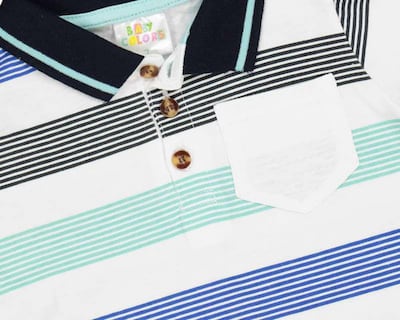 Foto 3 | Playera Polo de Rayas Baby Colors para Bebé Niño