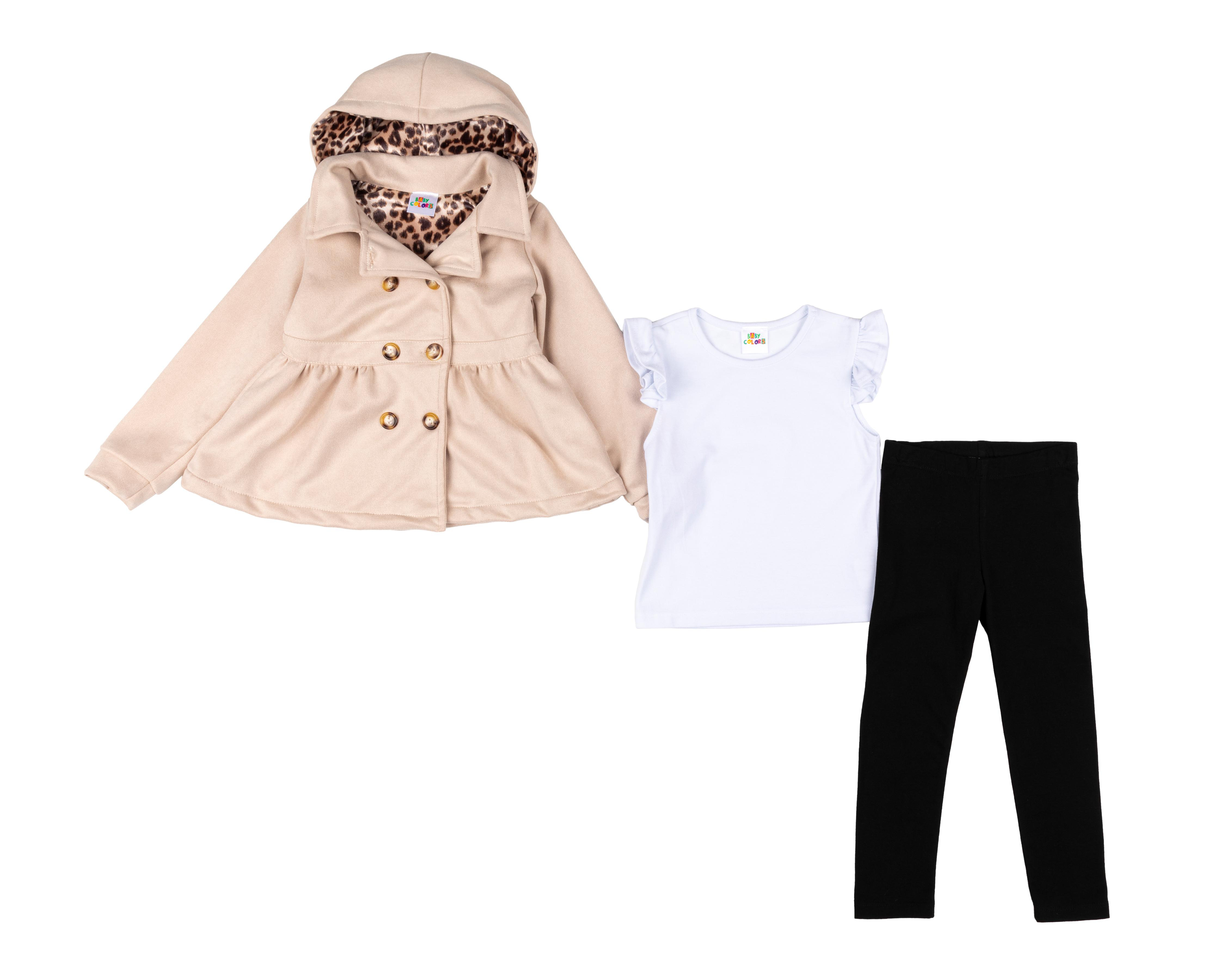 Blusa y Pantalón Baby Colors con Abrigo para Bebé Niña $499