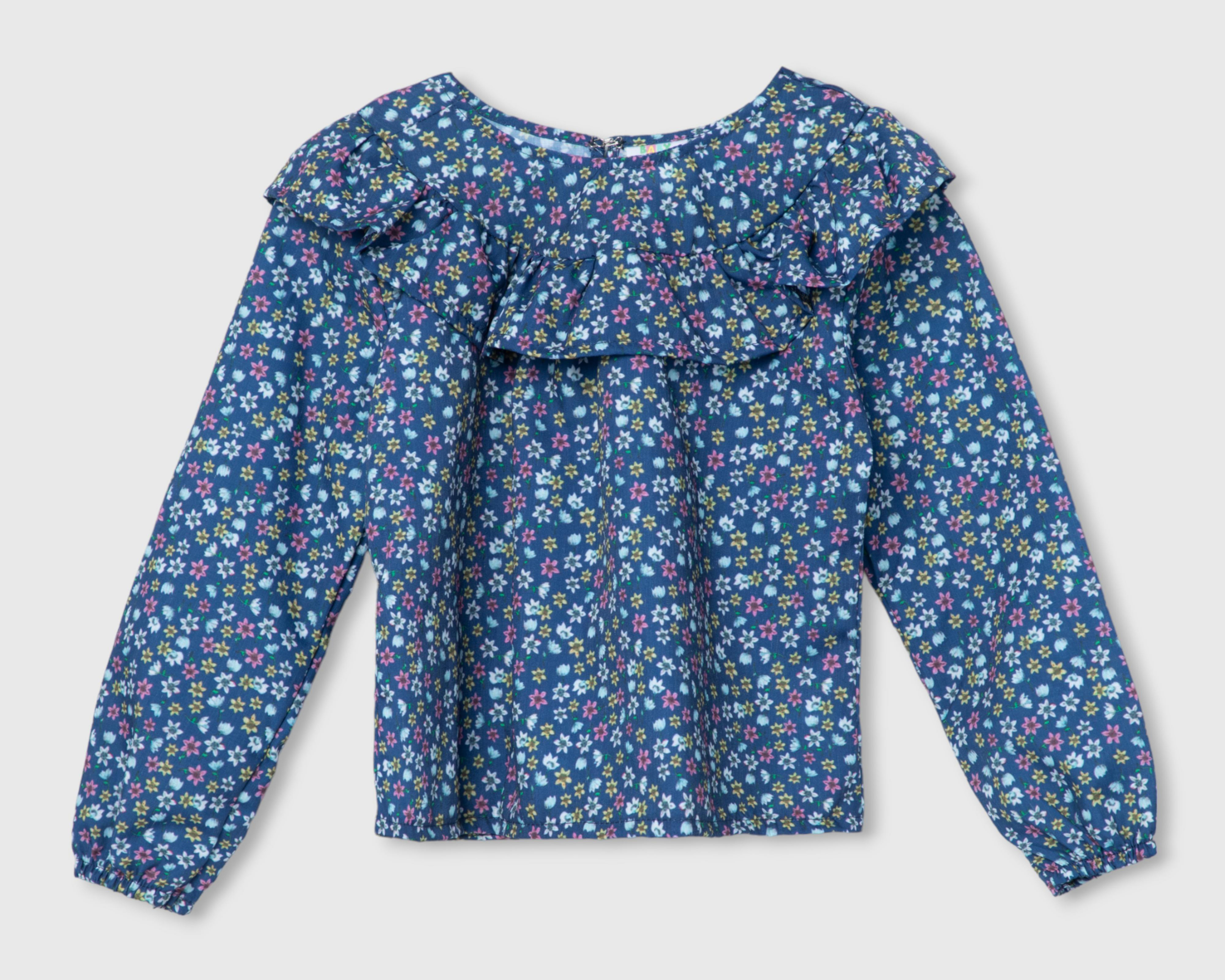 Blusa Baby Colors con Estampado Floral para Bebé Niña