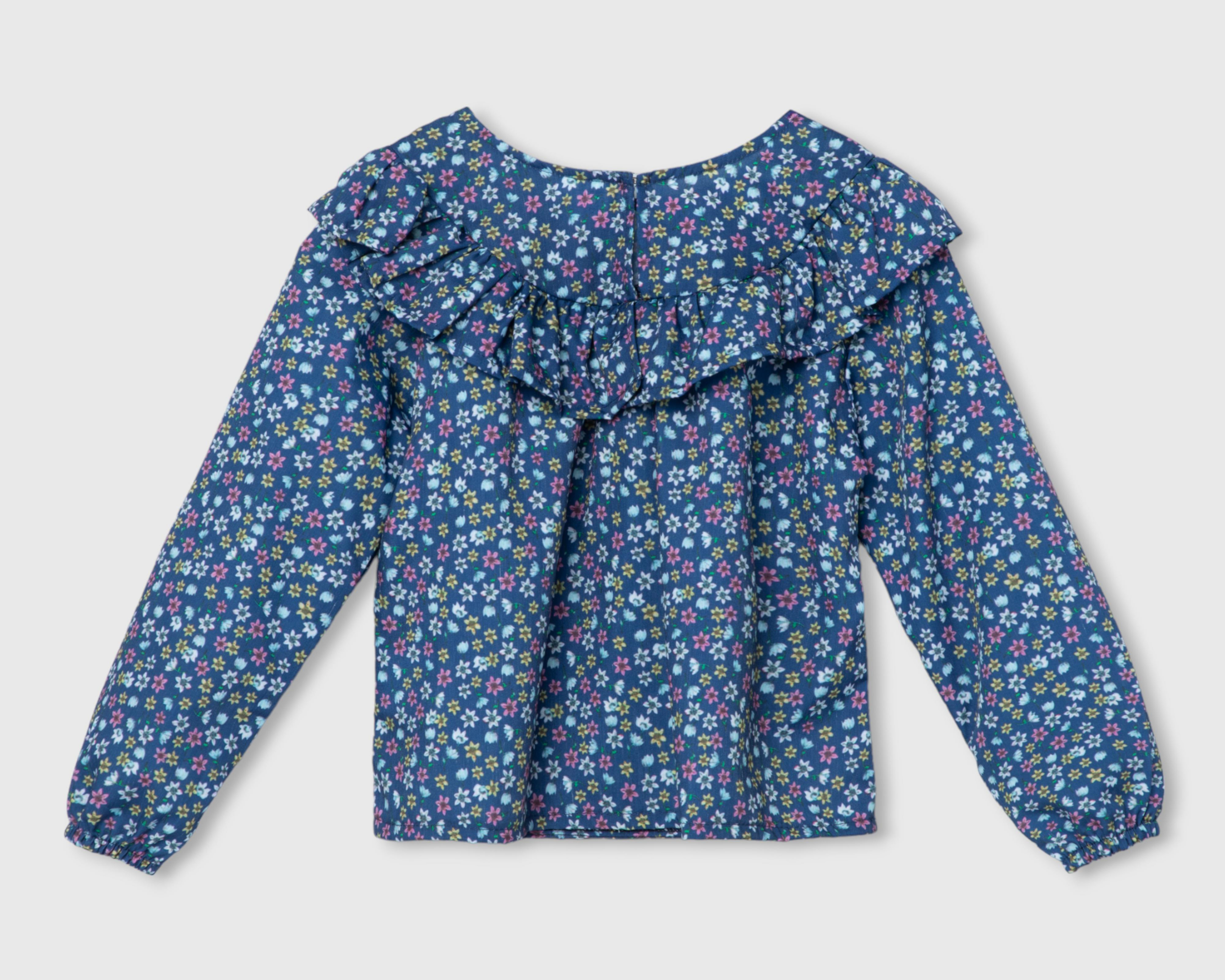 Foto 3 pulgar | Blusa Baby Colors con Estampado Floral para Bebé Niña