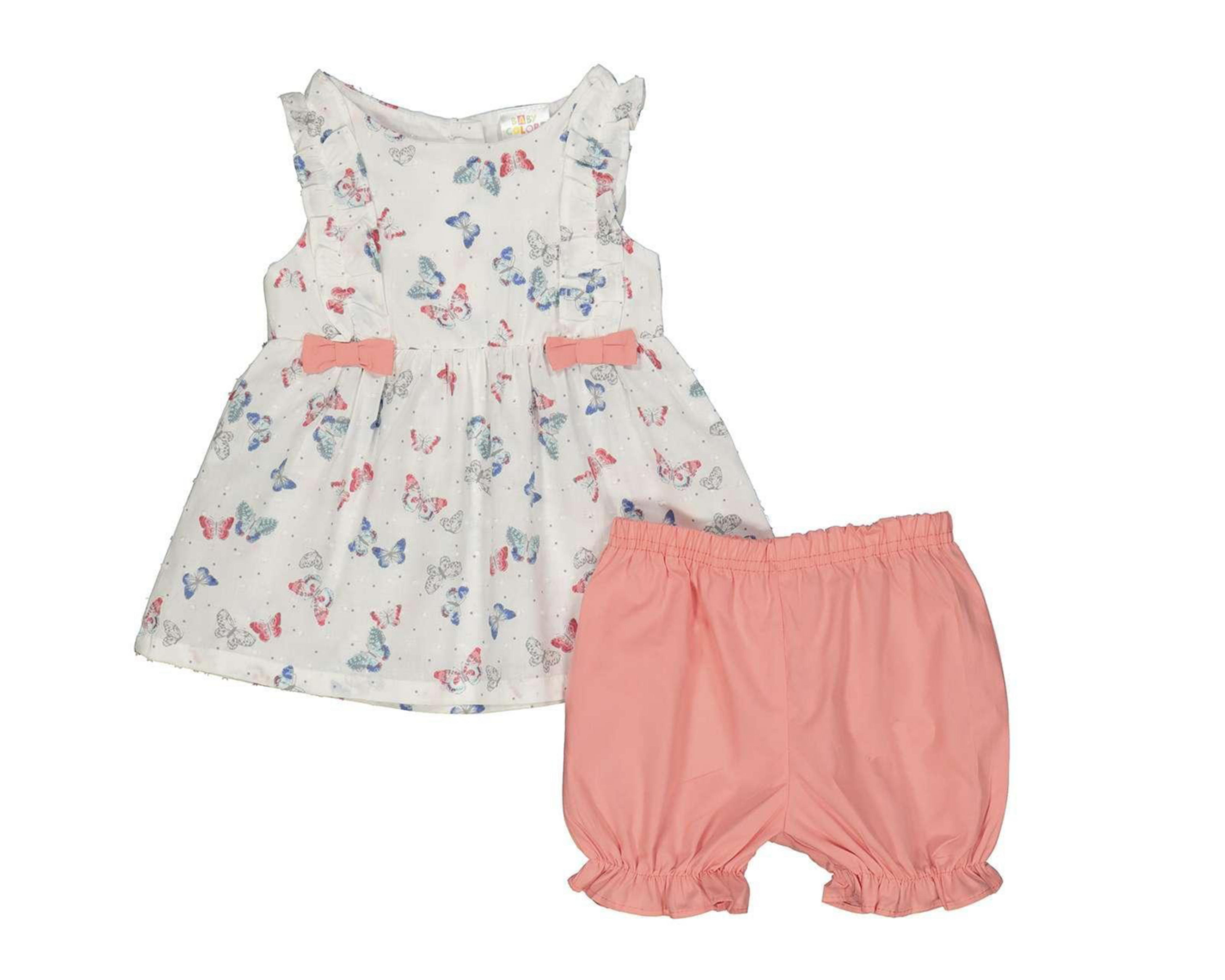 Conjunto con Short Baby Colors de Algodón para Bebé Niña