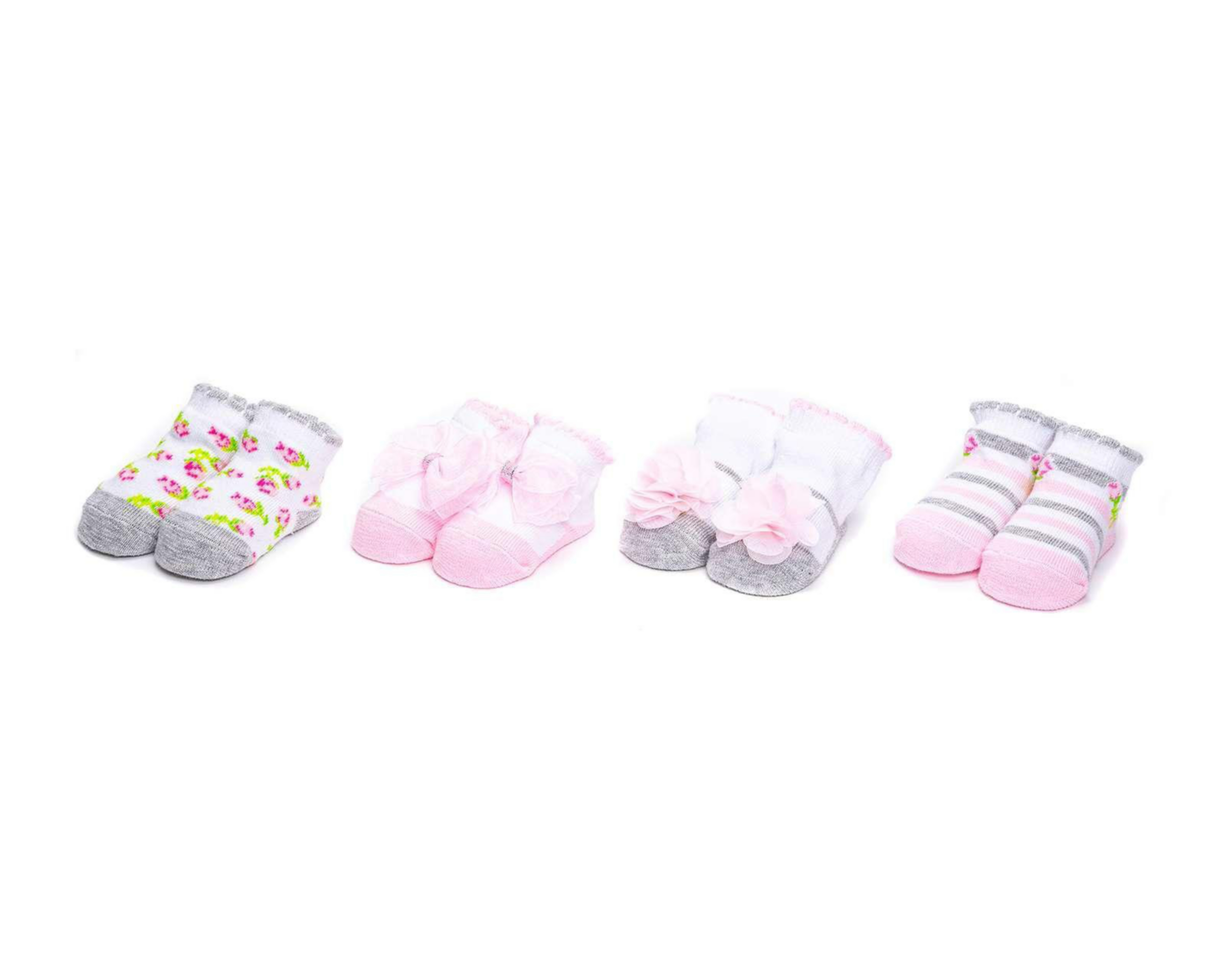 Foto 5 | Calcetas Baby Colors con Moño para Bebé Niña 4 Pares