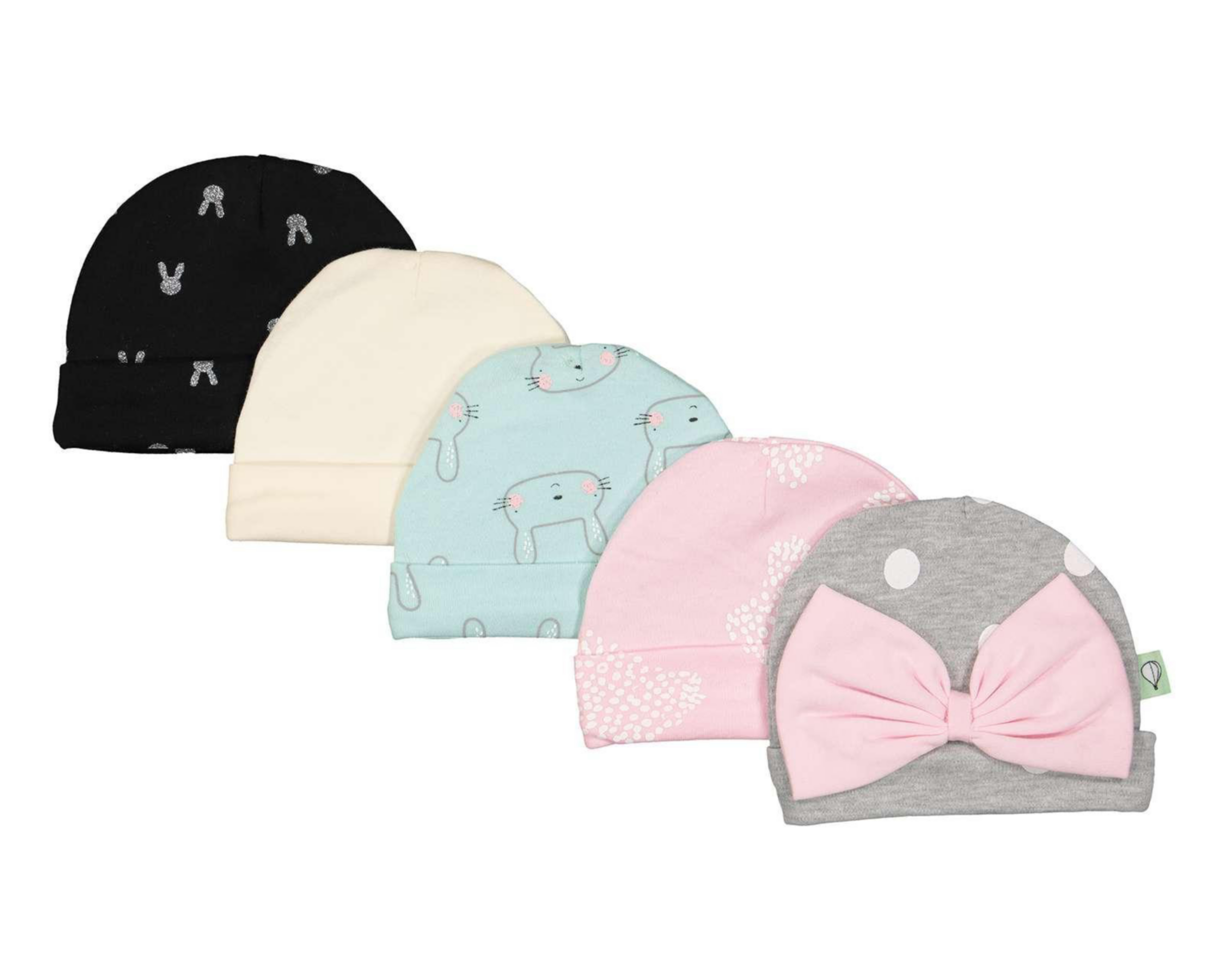 Gorros de Algodón Baby Colors para Bebé Niña (5 Piezas)