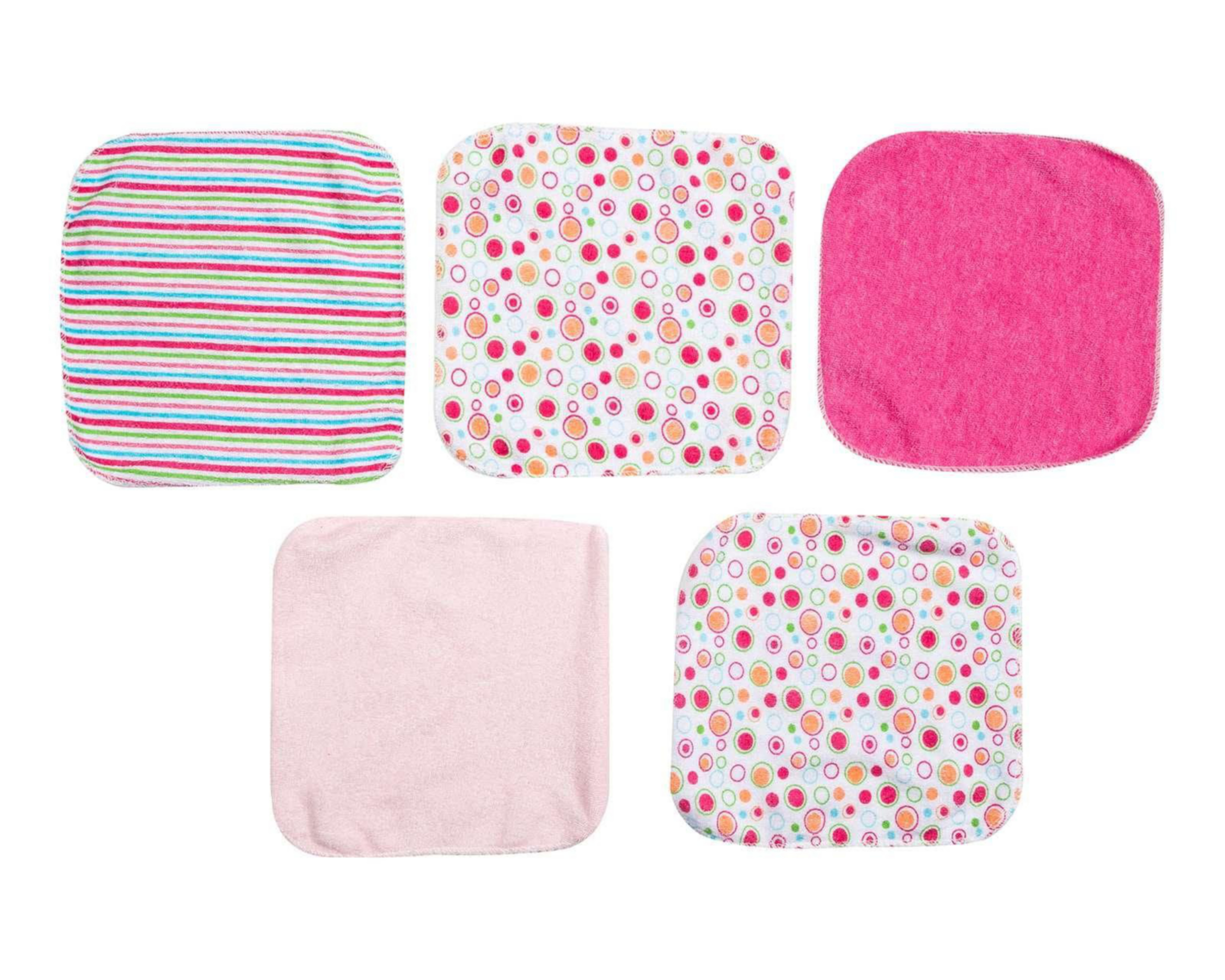 Foto 4 | Toalla de Baño y Facial Baby Colors para Bebé Niña 6 Piezas