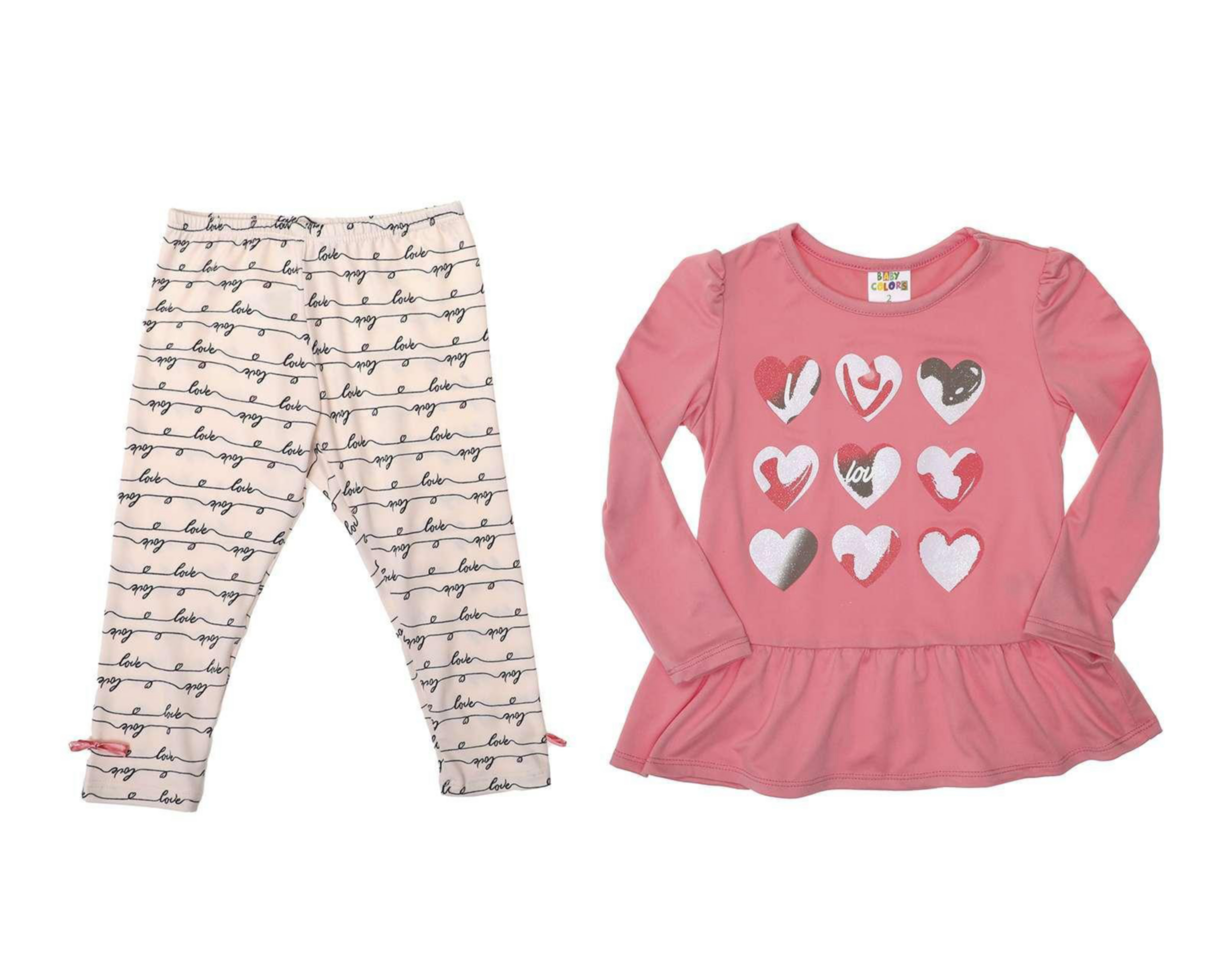 Foto 2 pulgar | Conjunto con Leggings Baby Colors para Bebé Niña
