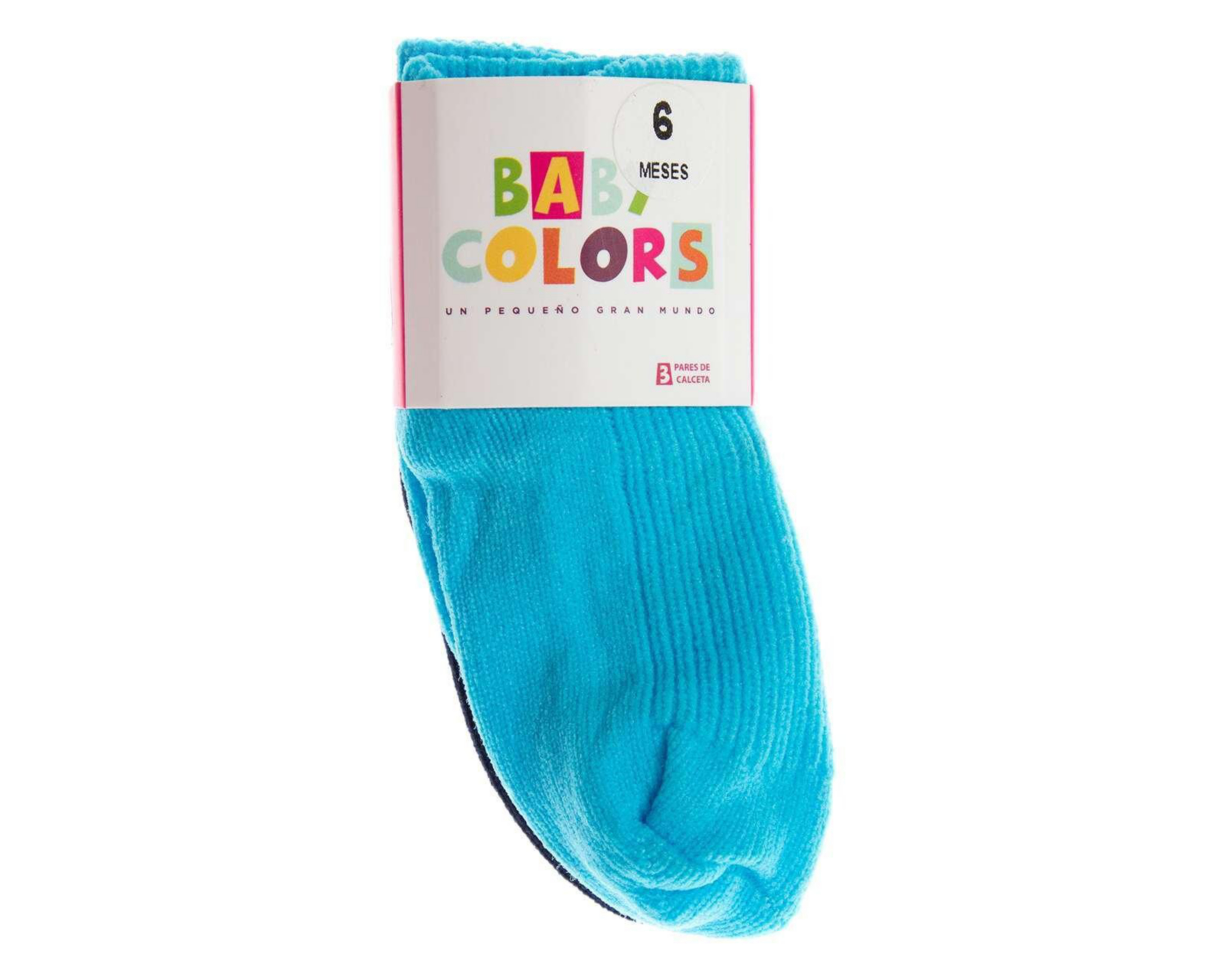 Foto 3 pulgar | Calcetas Baby Colors para Bebé Niño 3 Pares