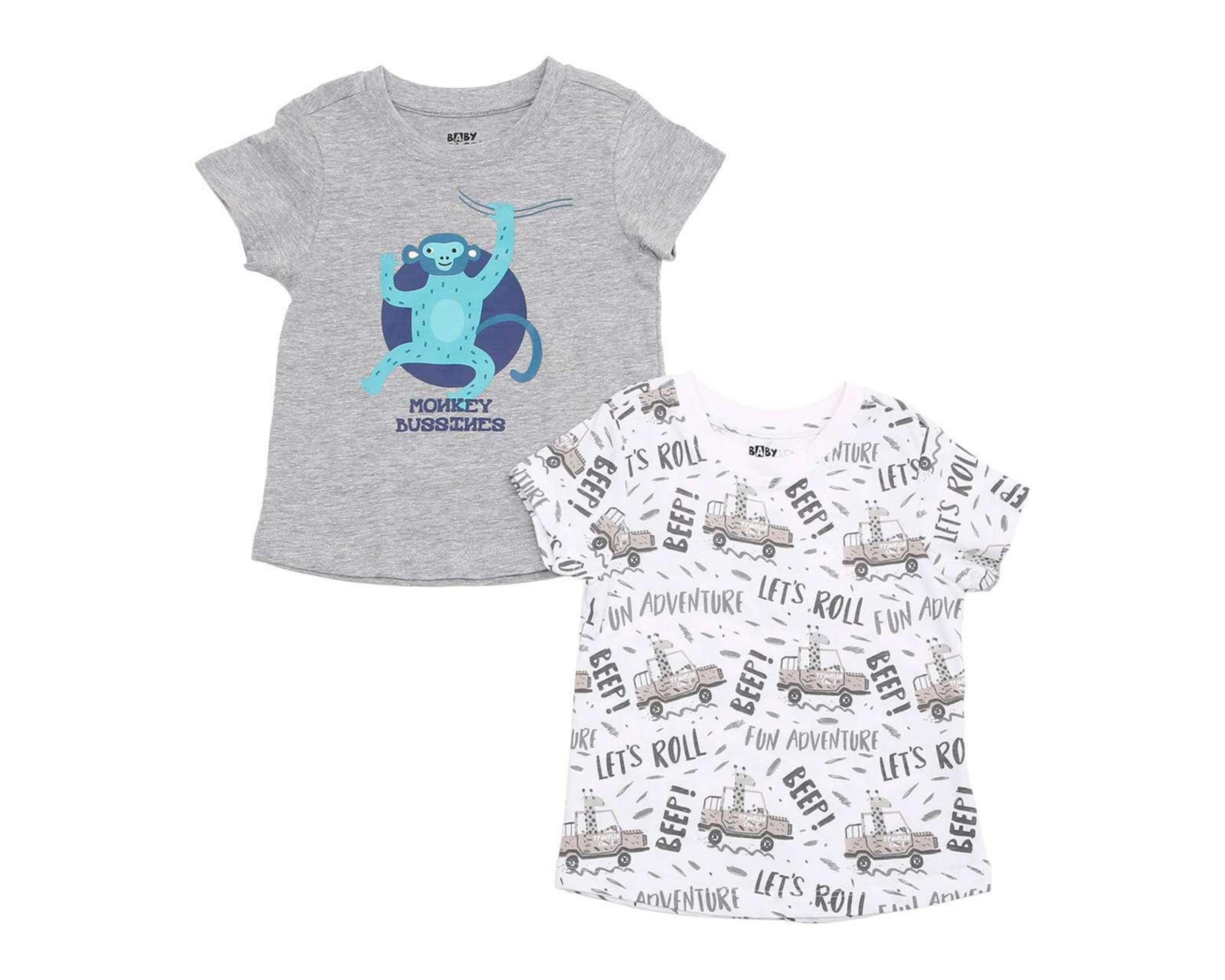 Playera Baby Colors de Algodón para Bebé Niño 2 Piezas