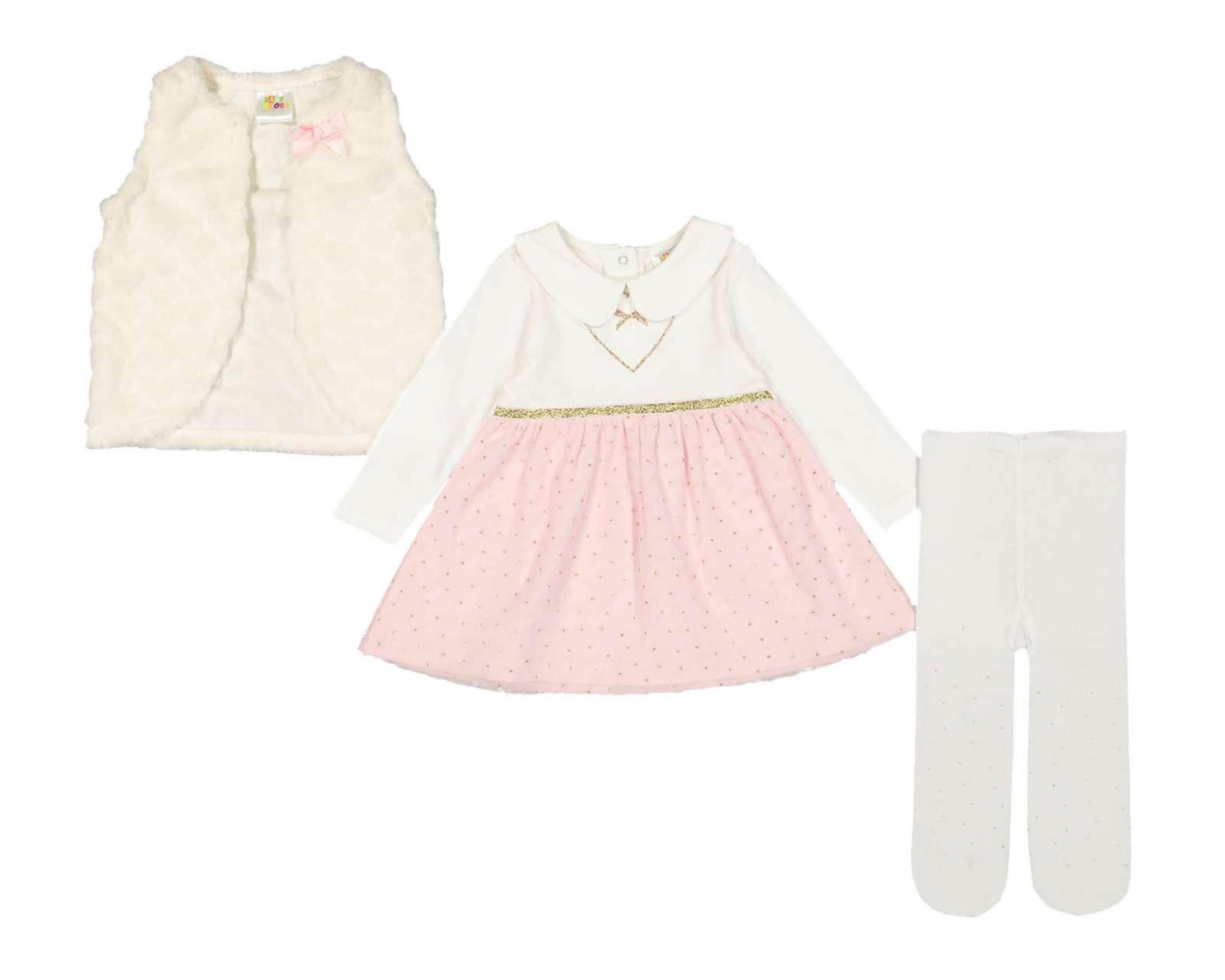 Foto 1 | Conjunto con Chaleco Baby Colors para Bebé Niña