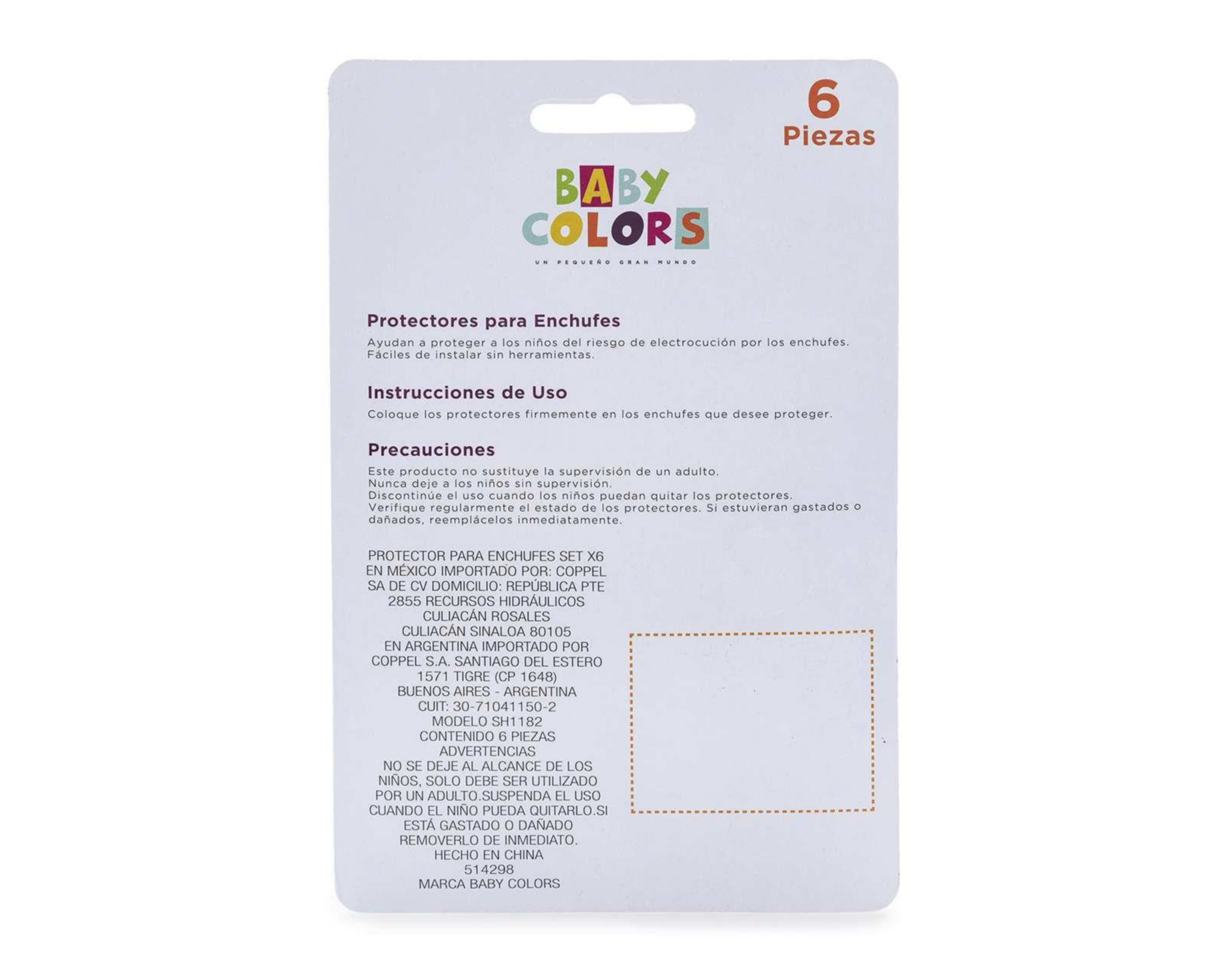 Foto 3 pulgar | Protectores para Enchufe Baby Colors 6 Piezas