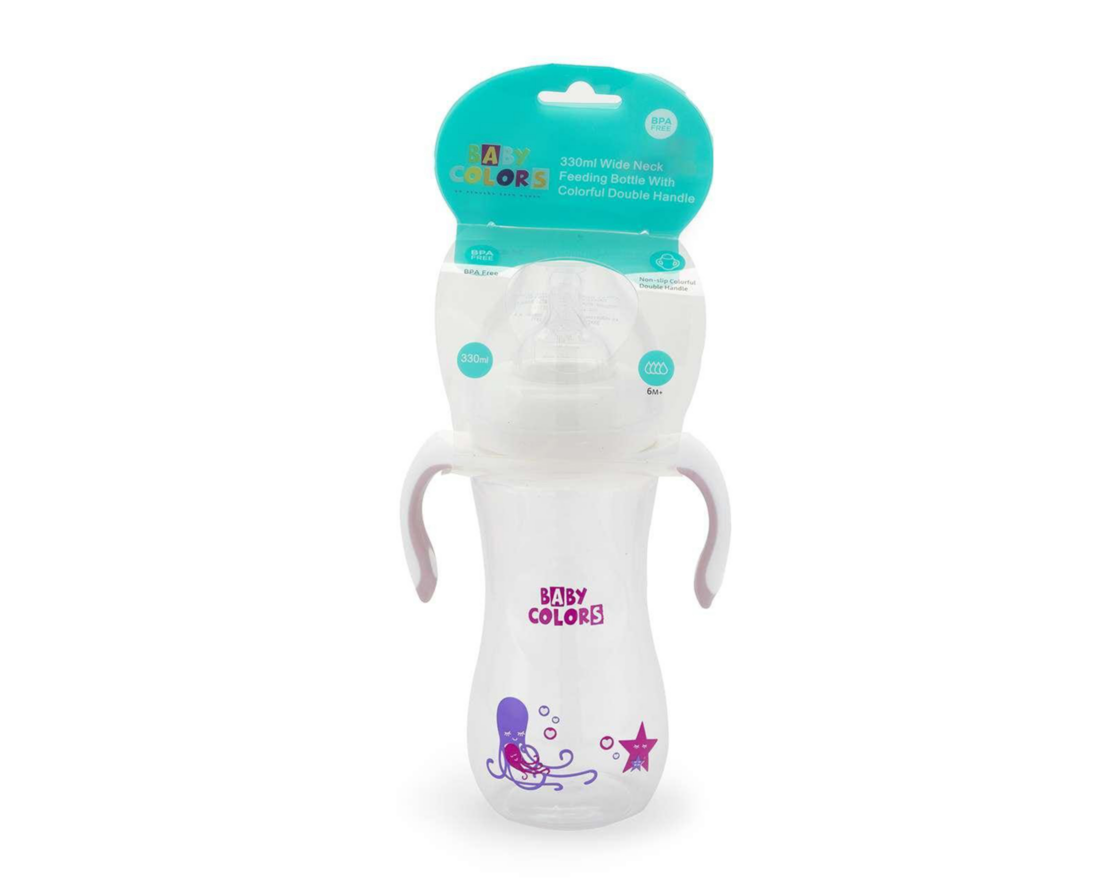 Foto 4 pulgar | Biberón Baby Colors con Asas 330 ml