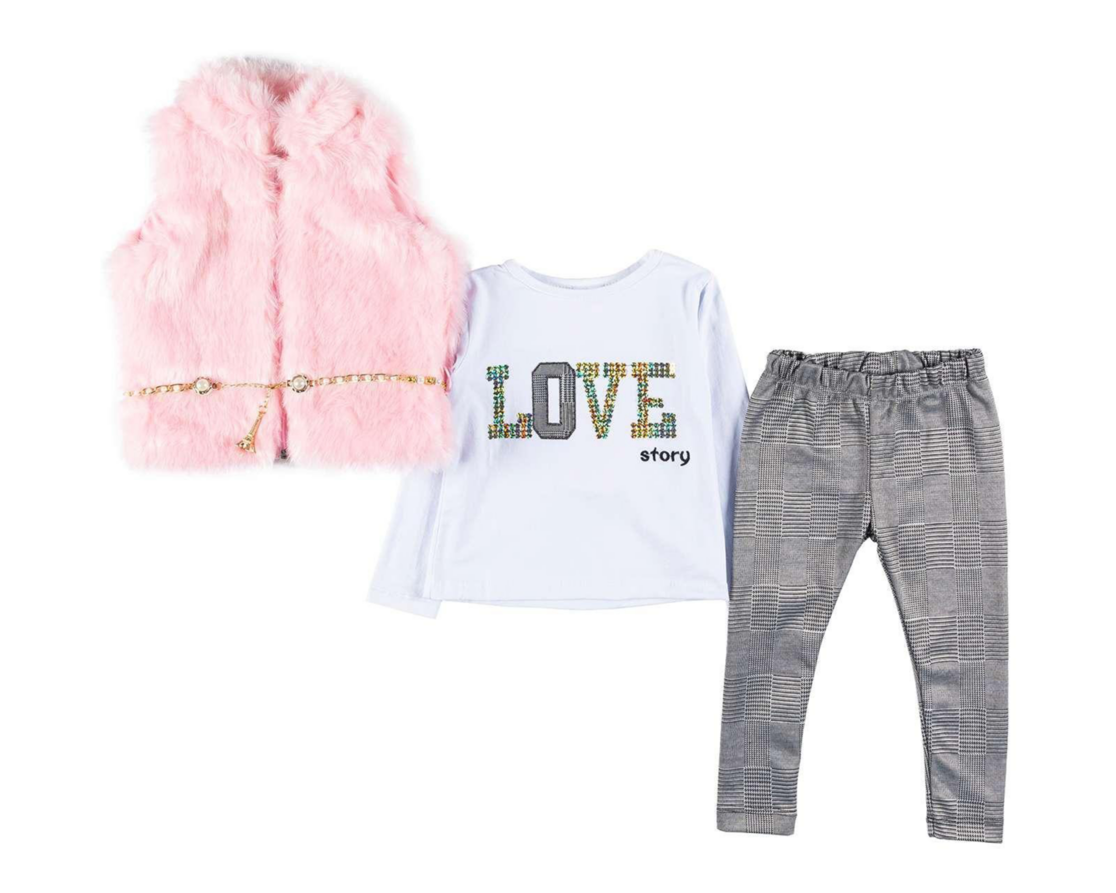 Conjunto con Chaleco Baby Colors para Bebé Niña $399
