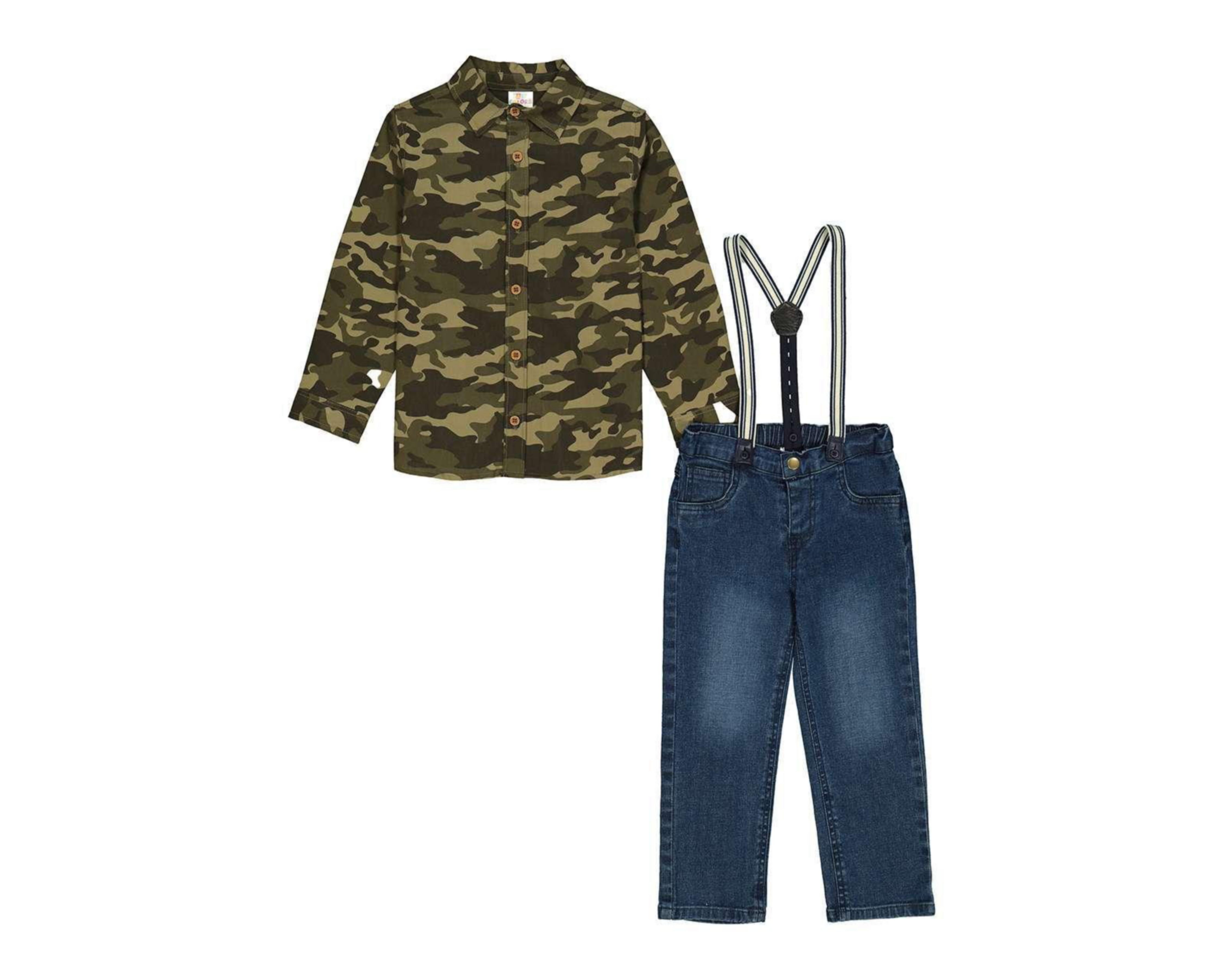 Conjunto con Camisa Baby Colors de Algodón para Bebé Niño