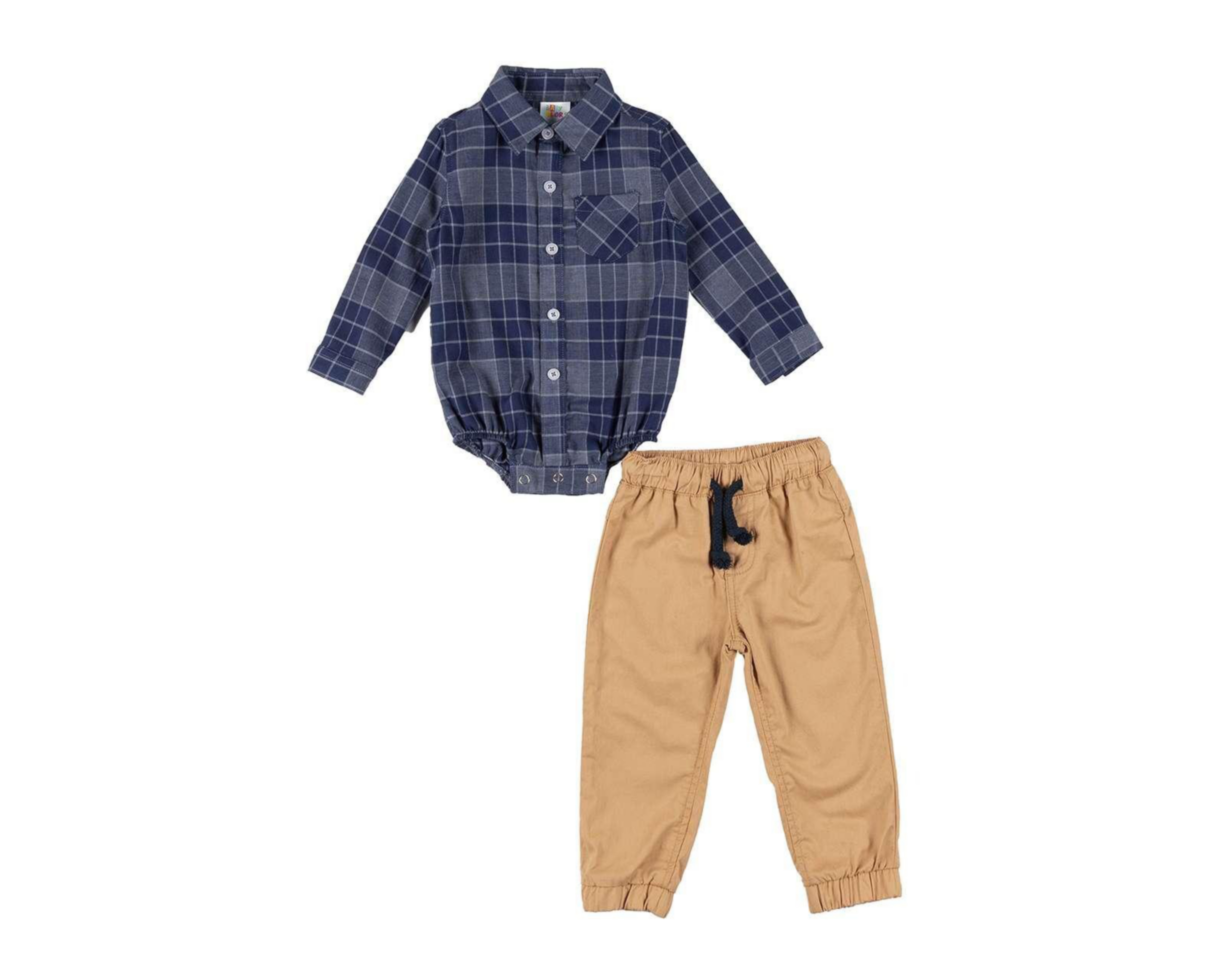 Conjunto con Pantalón Baby Colors de Algodón para Bebé Niño