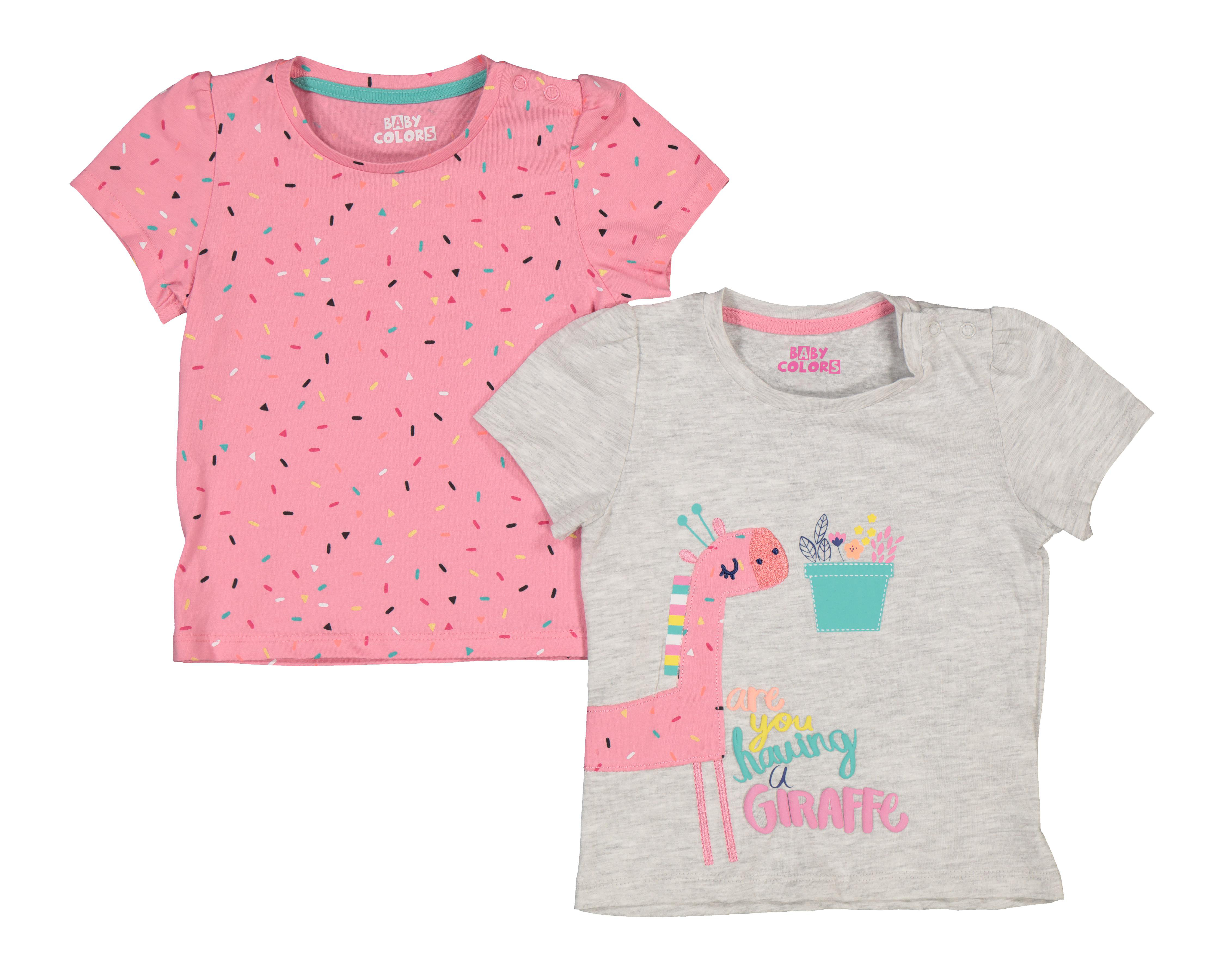 Playera Baby Colors para Bebé Niña 2 Piezas