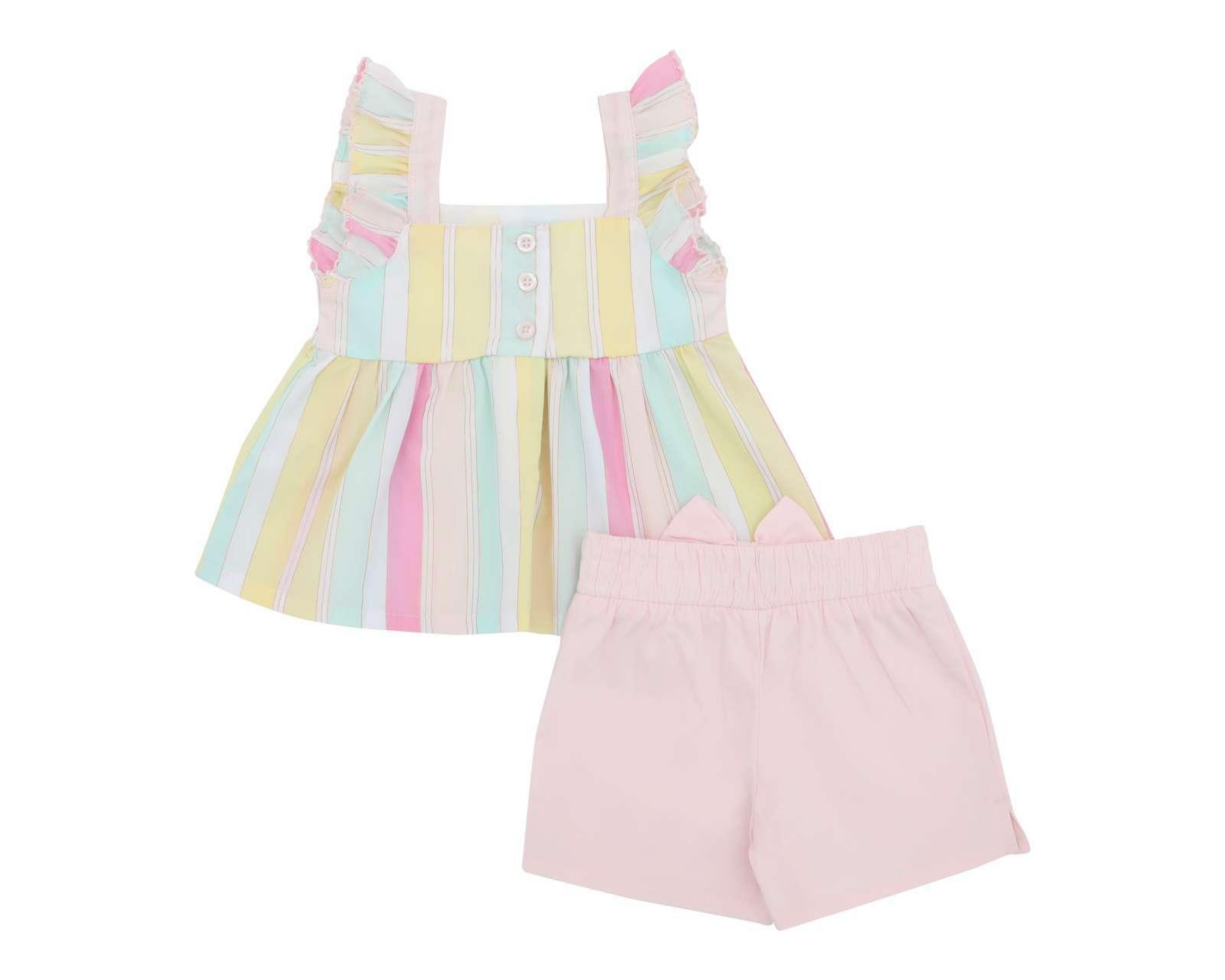 Foto 2 | Conjunto con Short Baby Colors de Algodón para Bebé Niña