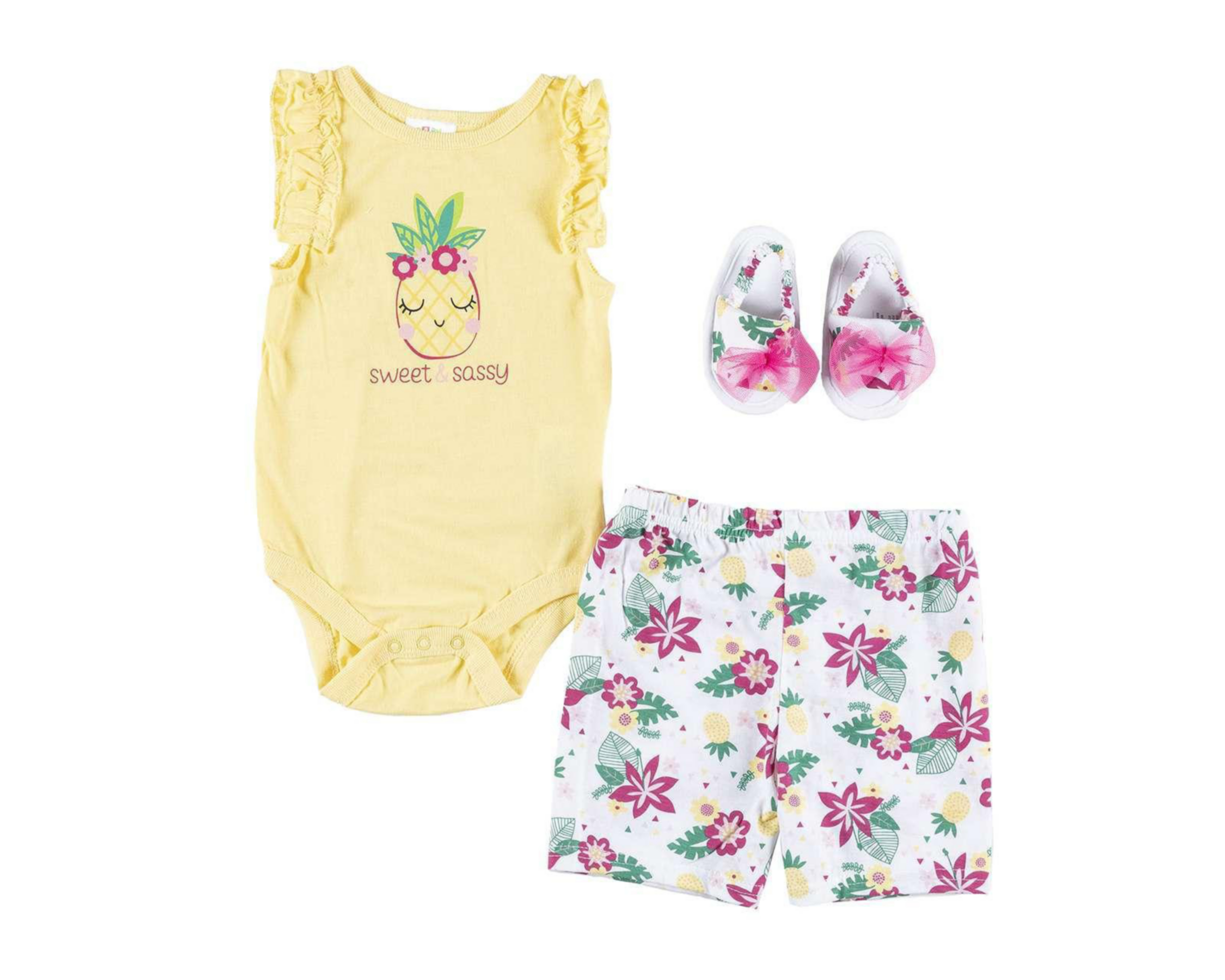 Conjunto con Short Baby Colors para Bebé Niña