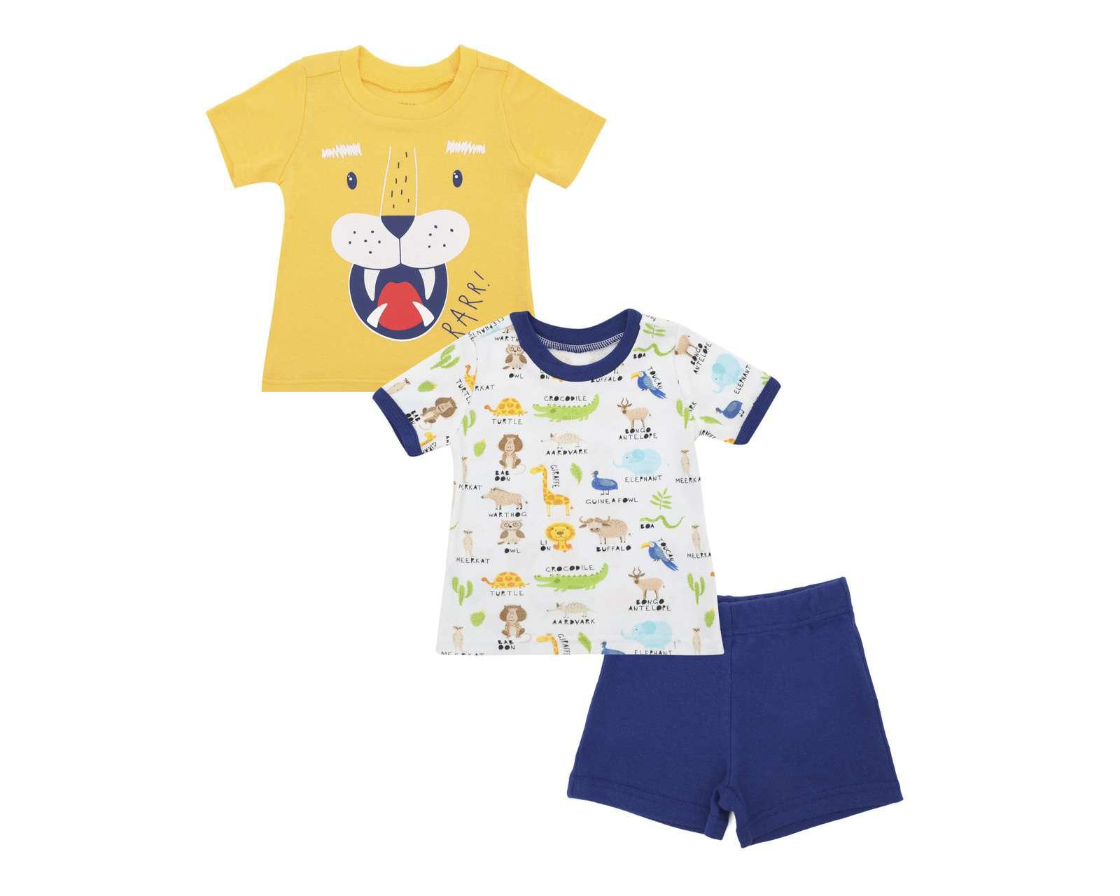 Conjunto con Short Baby Colors de Algodón para Bebé Niño