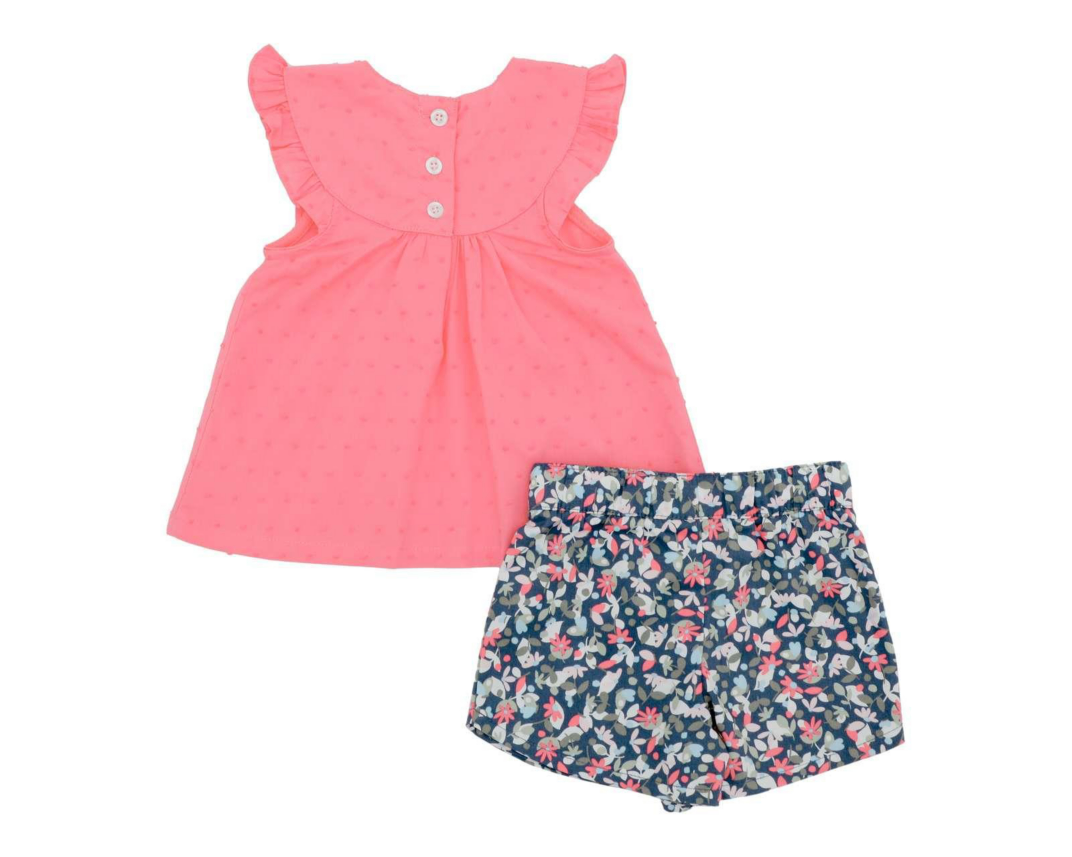 Foto 2 | Conjunto con Short Baby Colors de Algodón para Bebé Niña