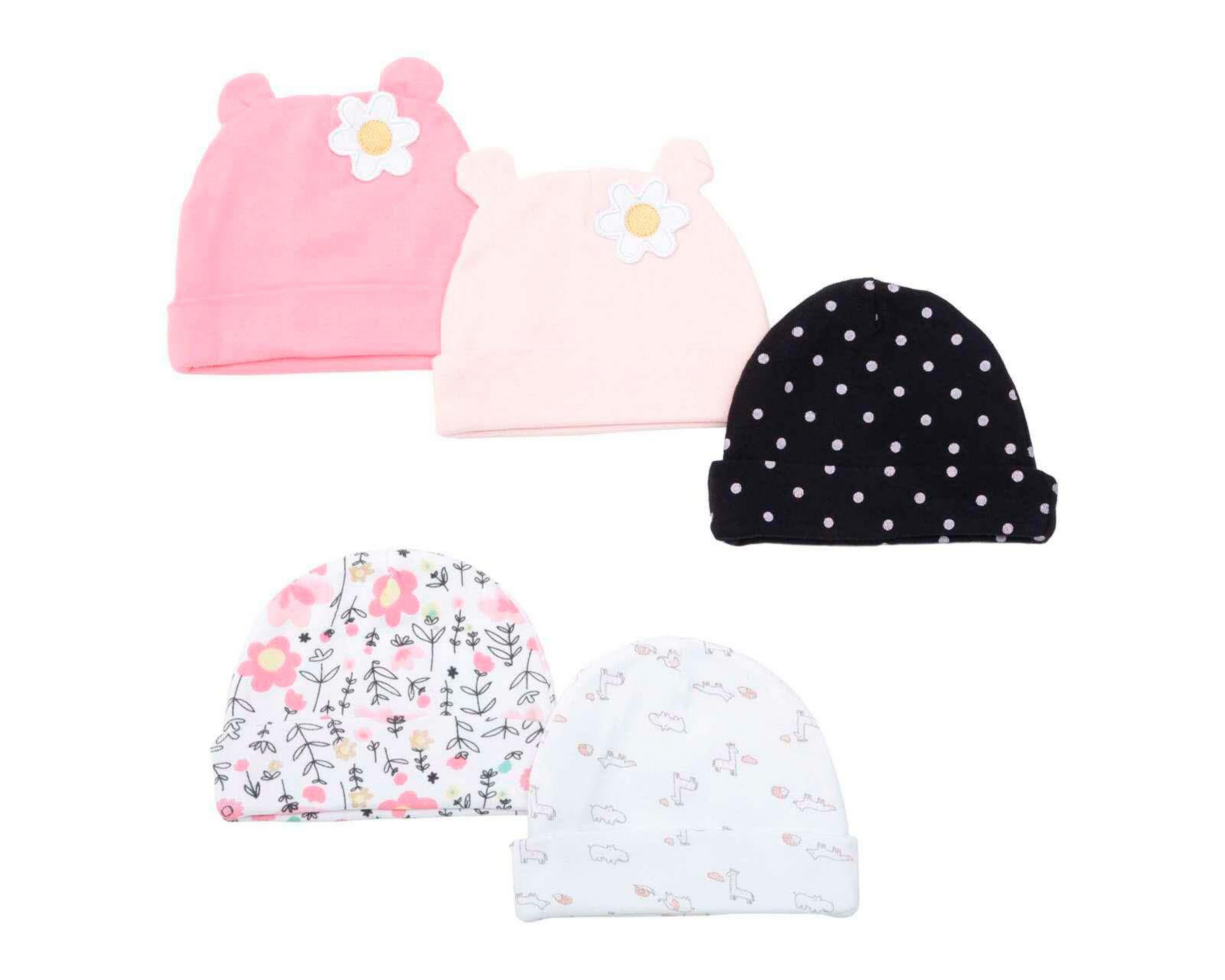 Gorro Baby Colors de Algodón para Bebé Niño 5 Piezas