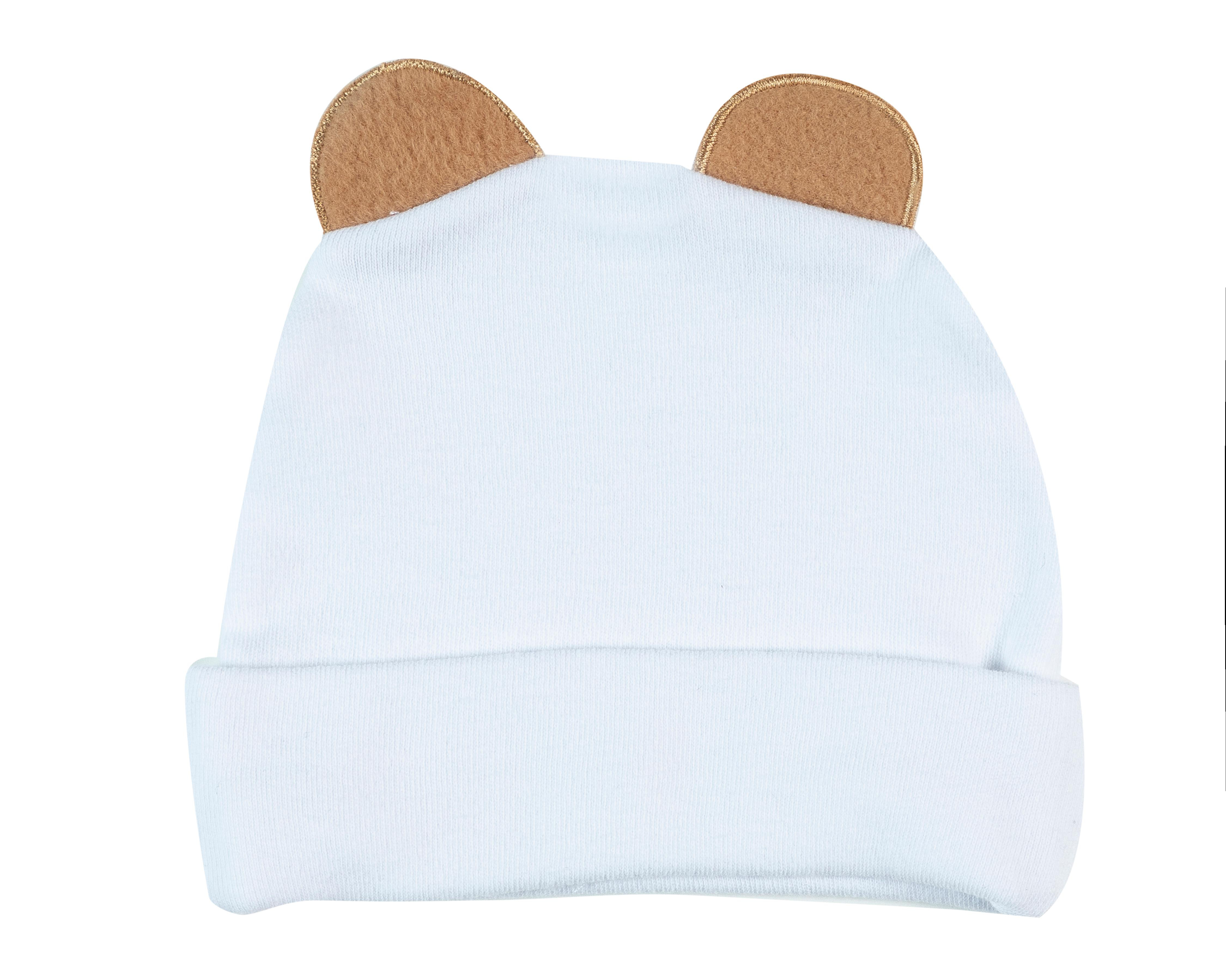 Foto 4 pulgar | Gorro de Algodón Baby Colors para Bebé Niño 5 Piezas