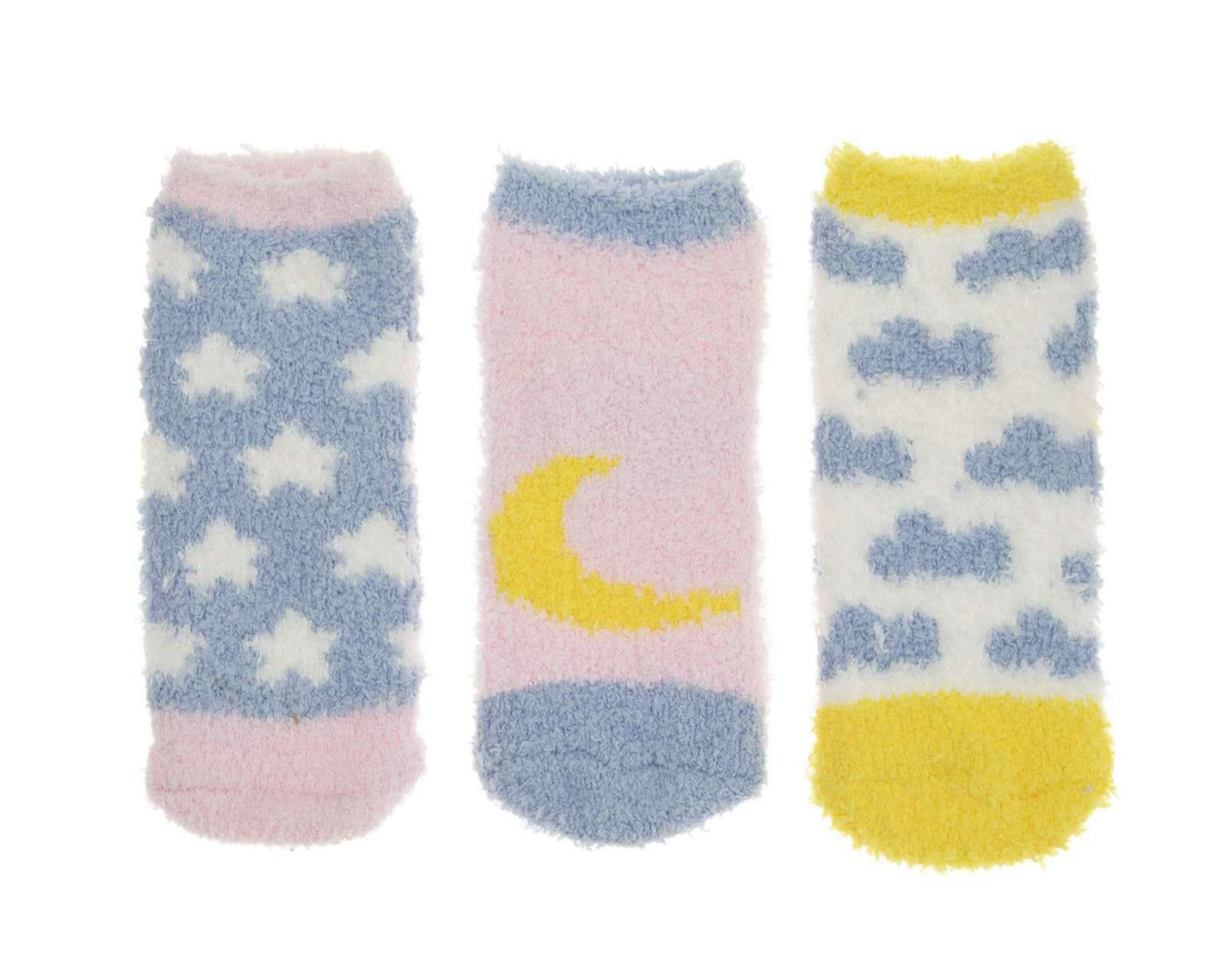 Calcetas Baby Colors Apeluchadas para Bebé Niña 3 Pares