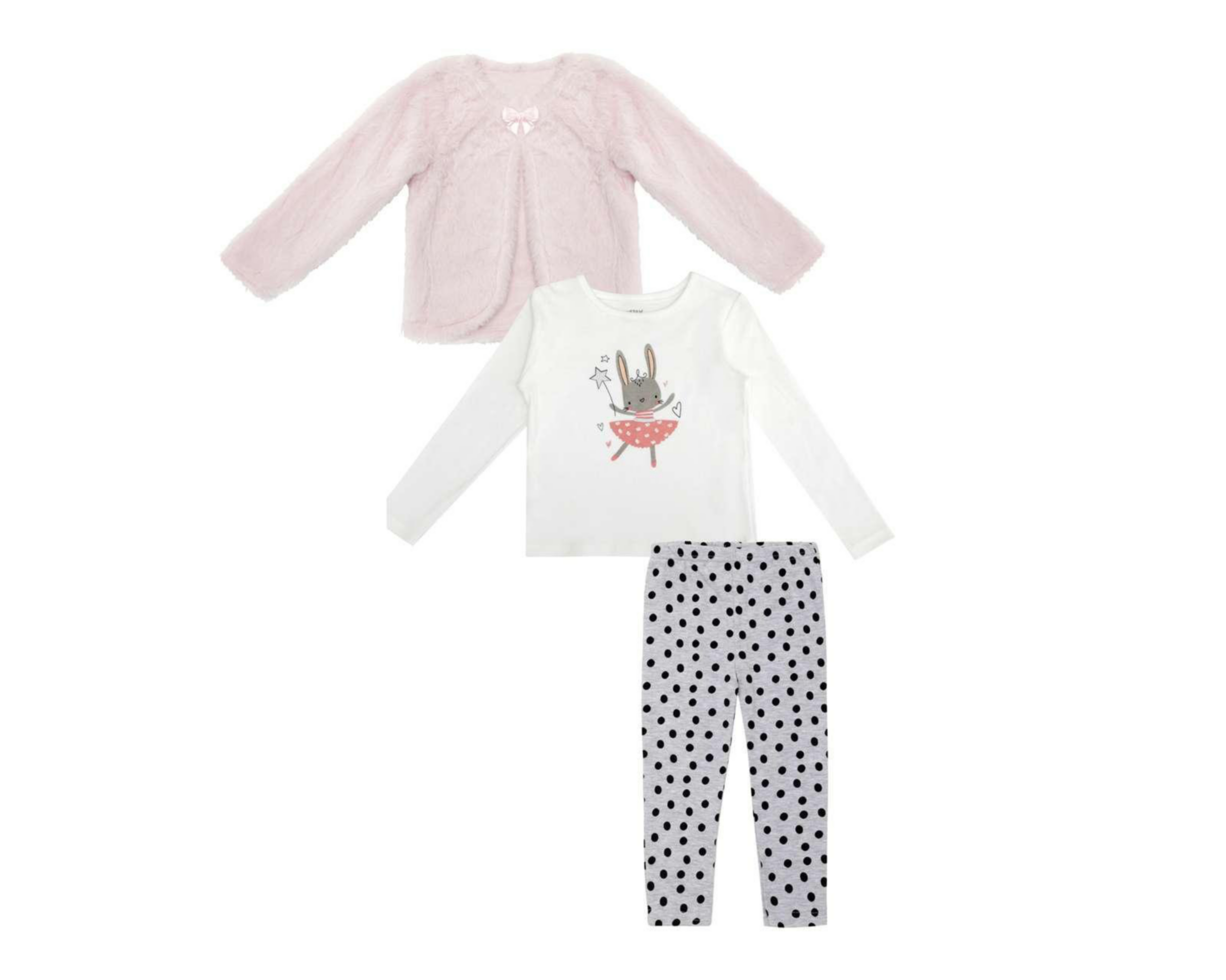 Conjunto con Chaleco Baby Colors para Bebé Niña 3 Piezas