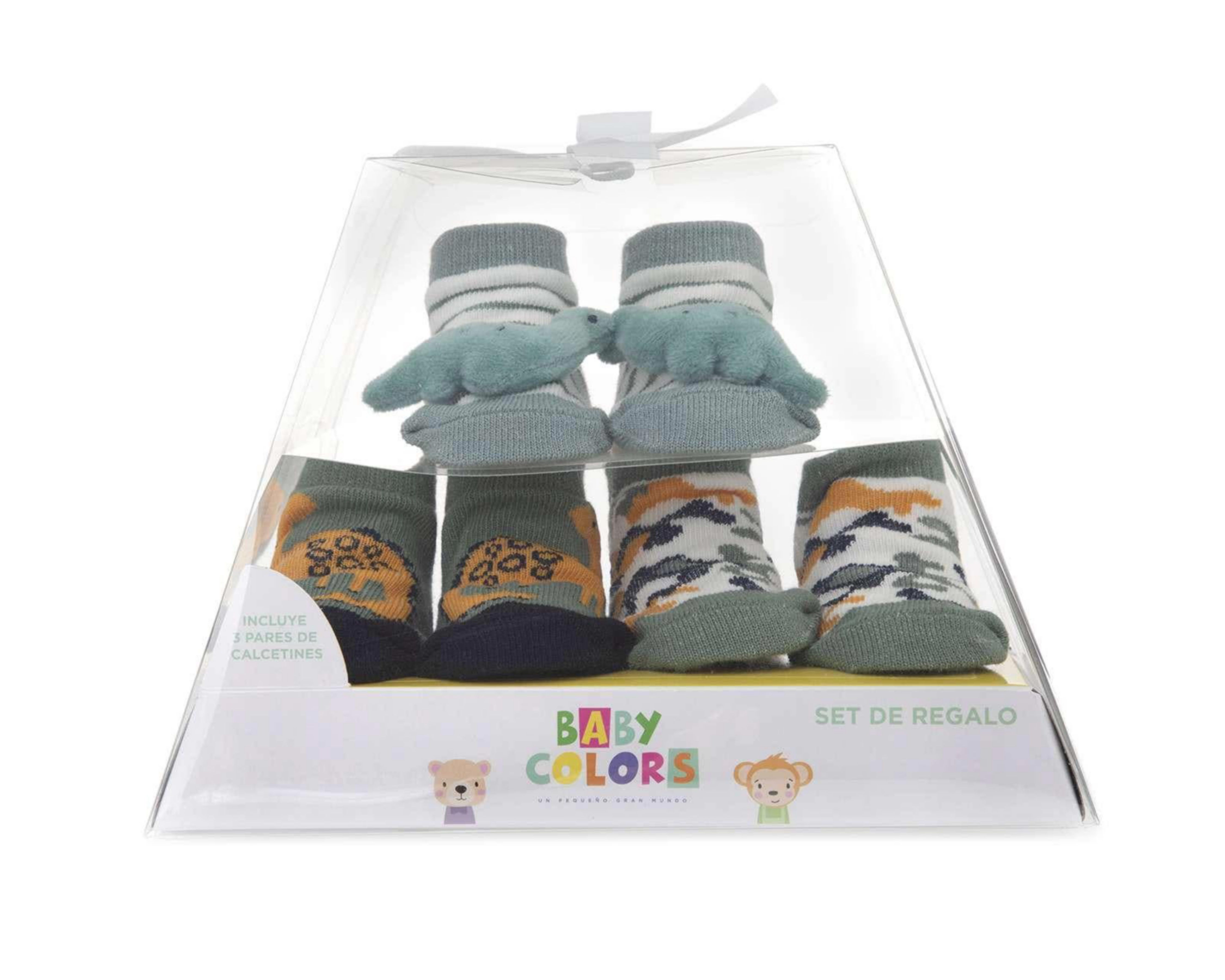 Foto 4 pulgar | Calcetas Baby Colors con Peluche para Bebé Niño 3 Pares