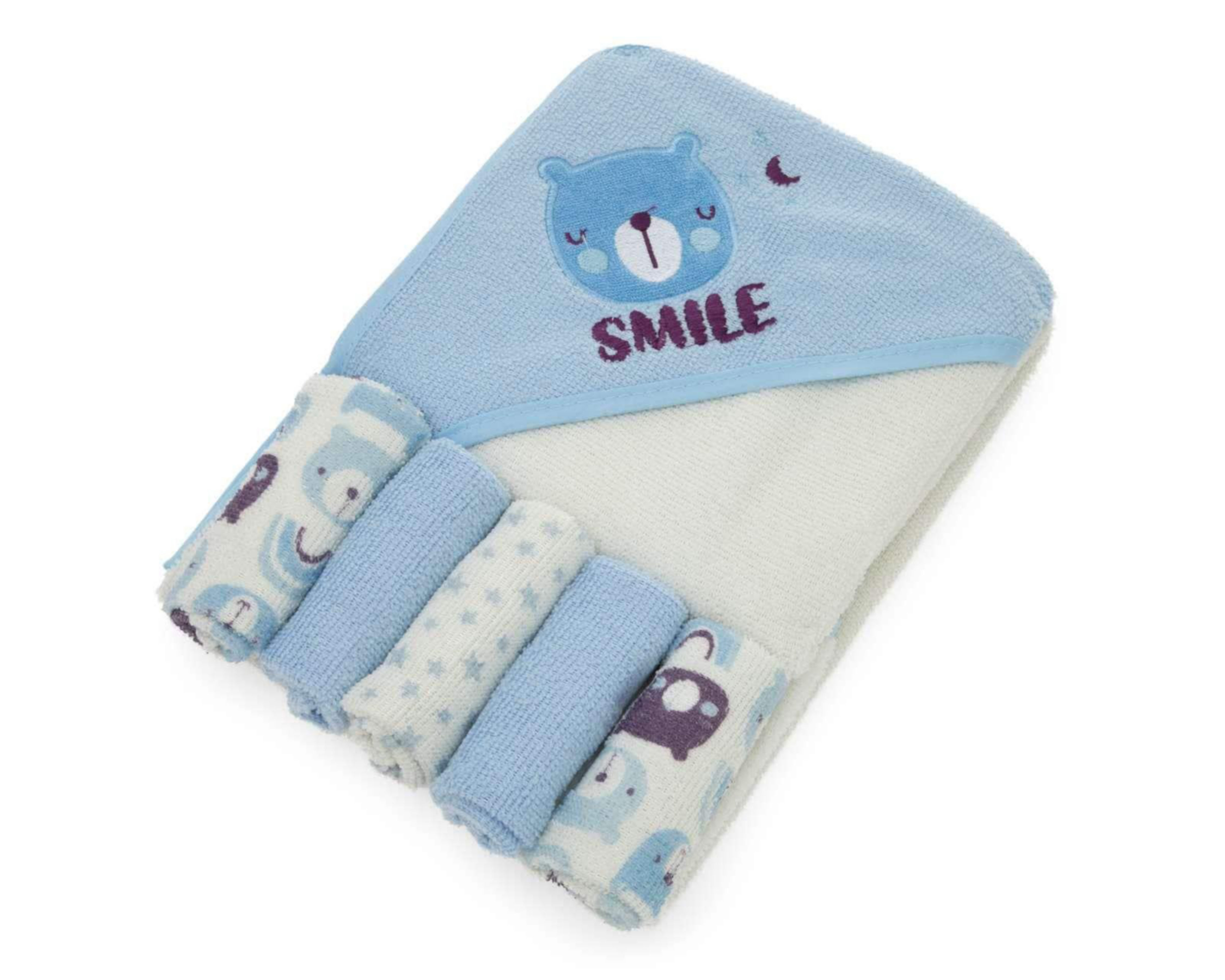 Toalla de Baño y Faciales Baby Colors Azul $136