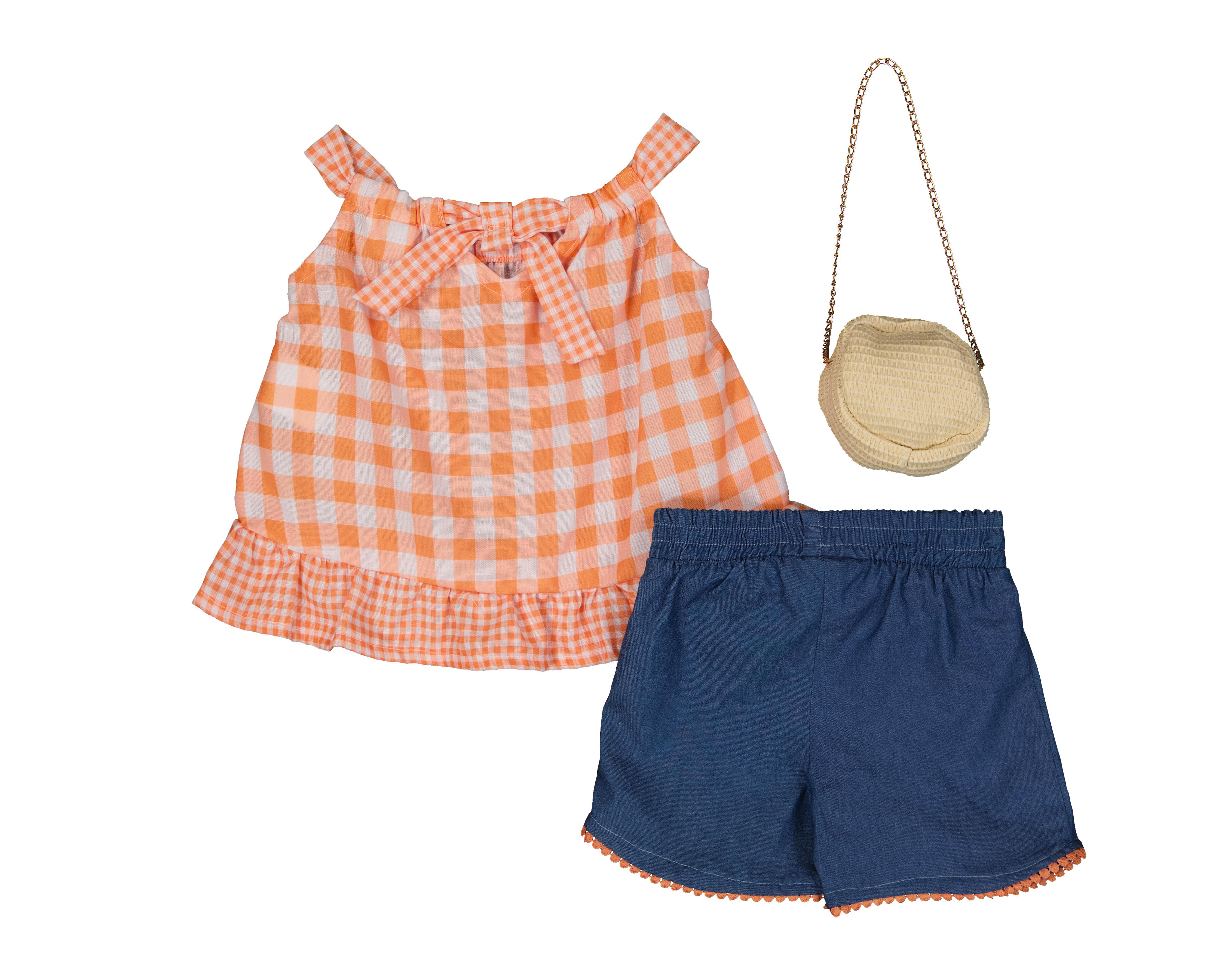 Foto 3 pulgar | Blusa y Short para Bebé Niña Baby Colors con Bolsa 3 Piezas