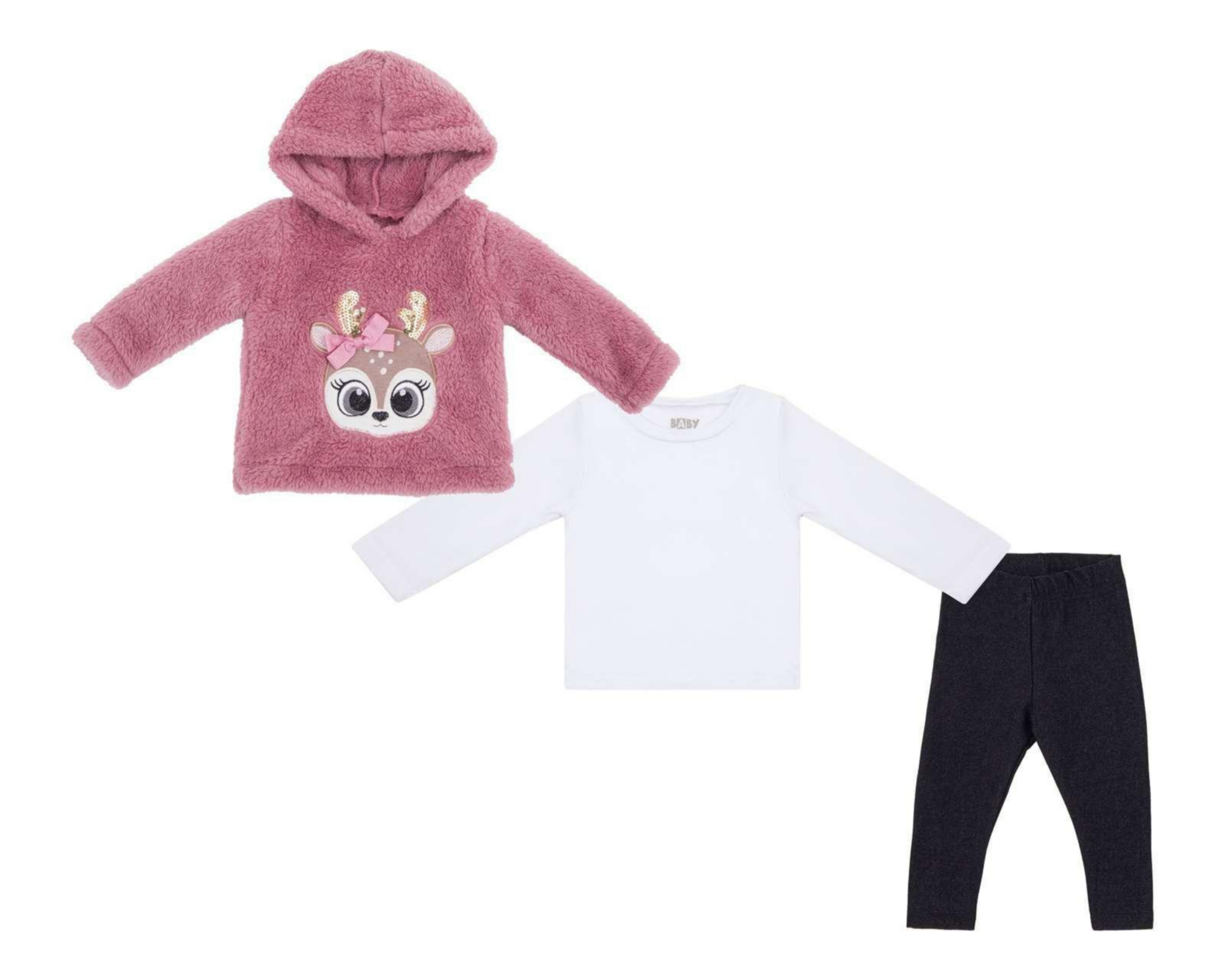 Conjunto con Sudadera Baby Colors para Bebé Niña