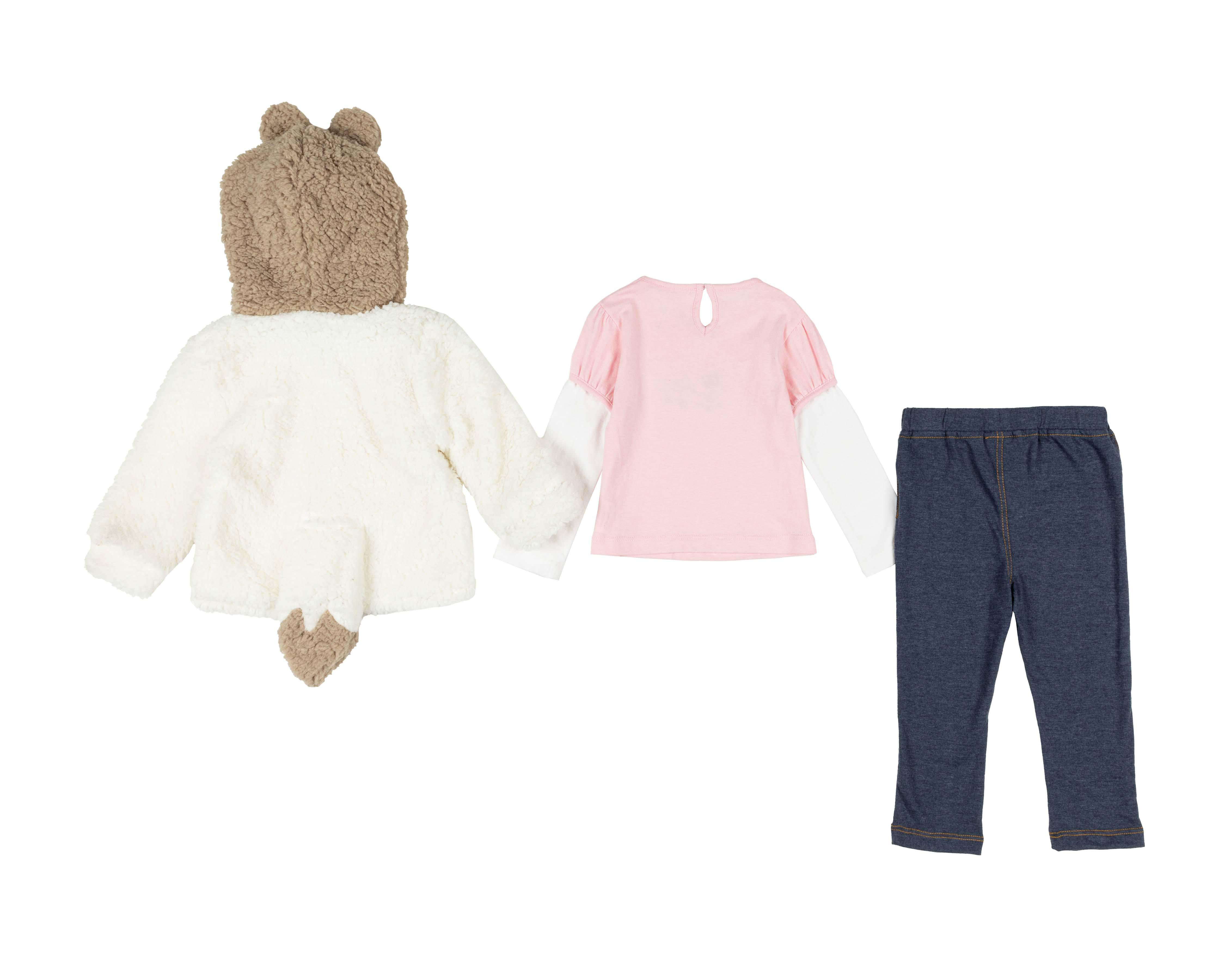Foto 3 pulgar | Chamarra, Blusa y Pantalón Baby Colors para Bebé Niña