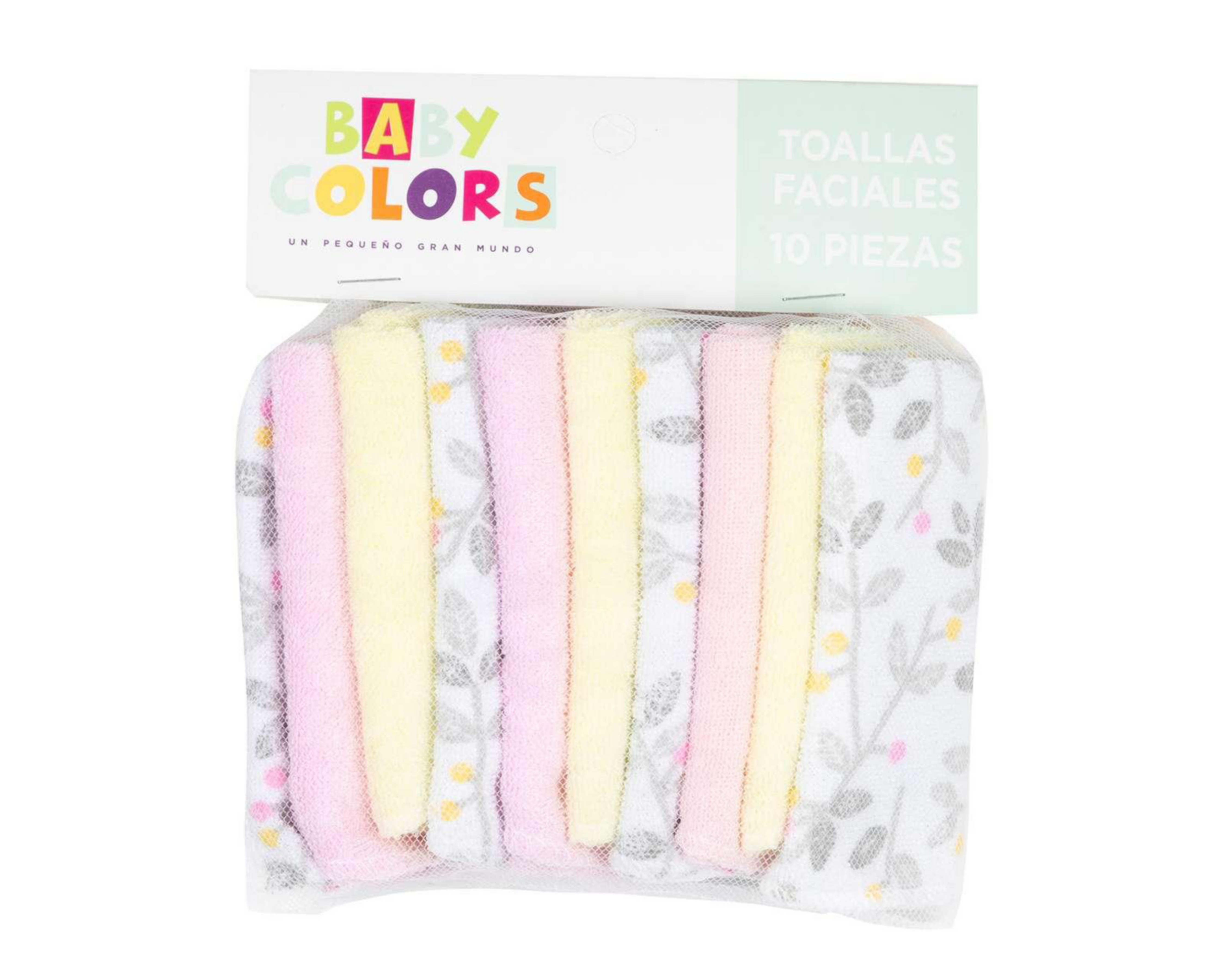 Toallas Faciales Baby Colors para Bebé Niña 10 Piezas