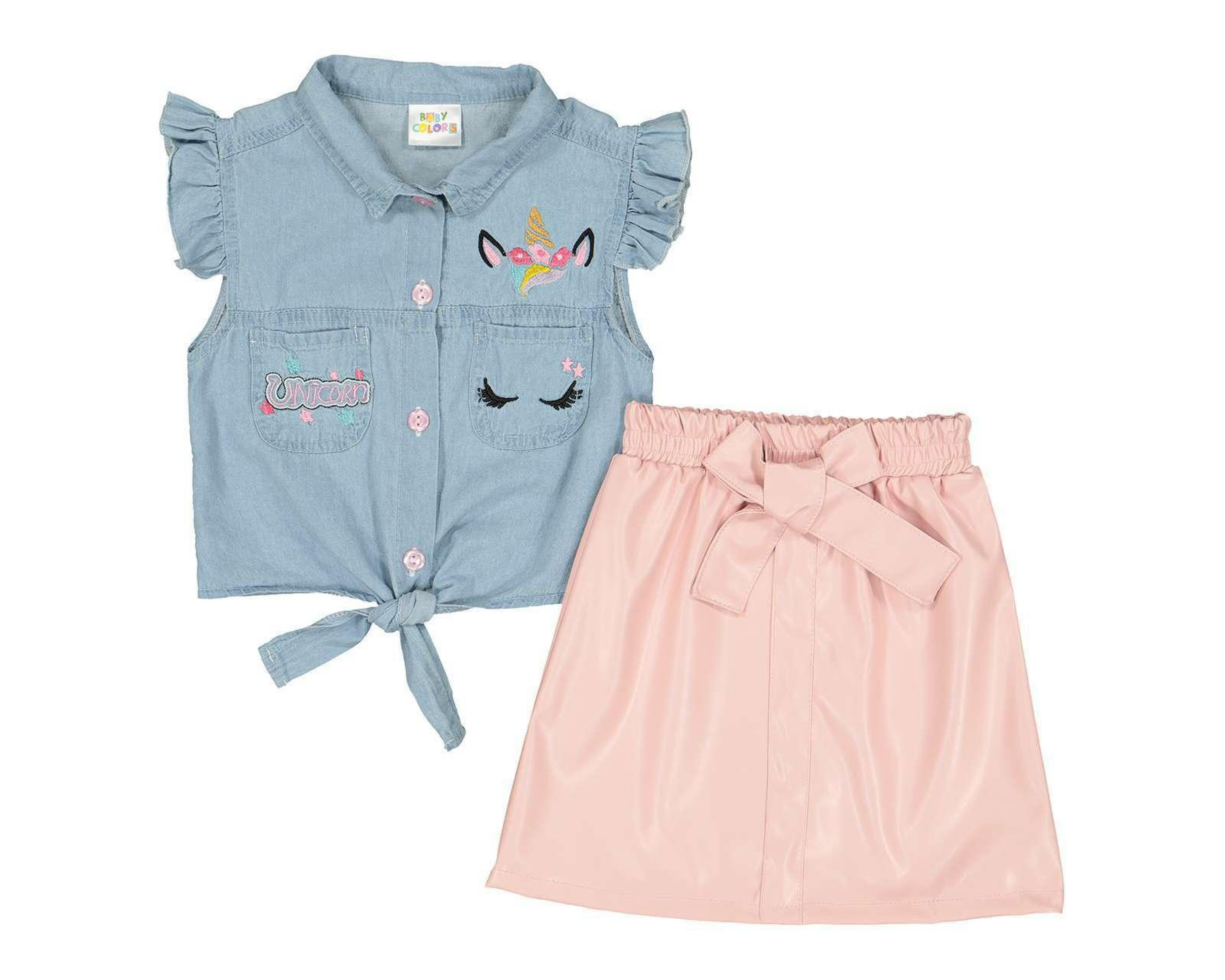 Conjunto con Falda Baby Colors para Bebé Niña