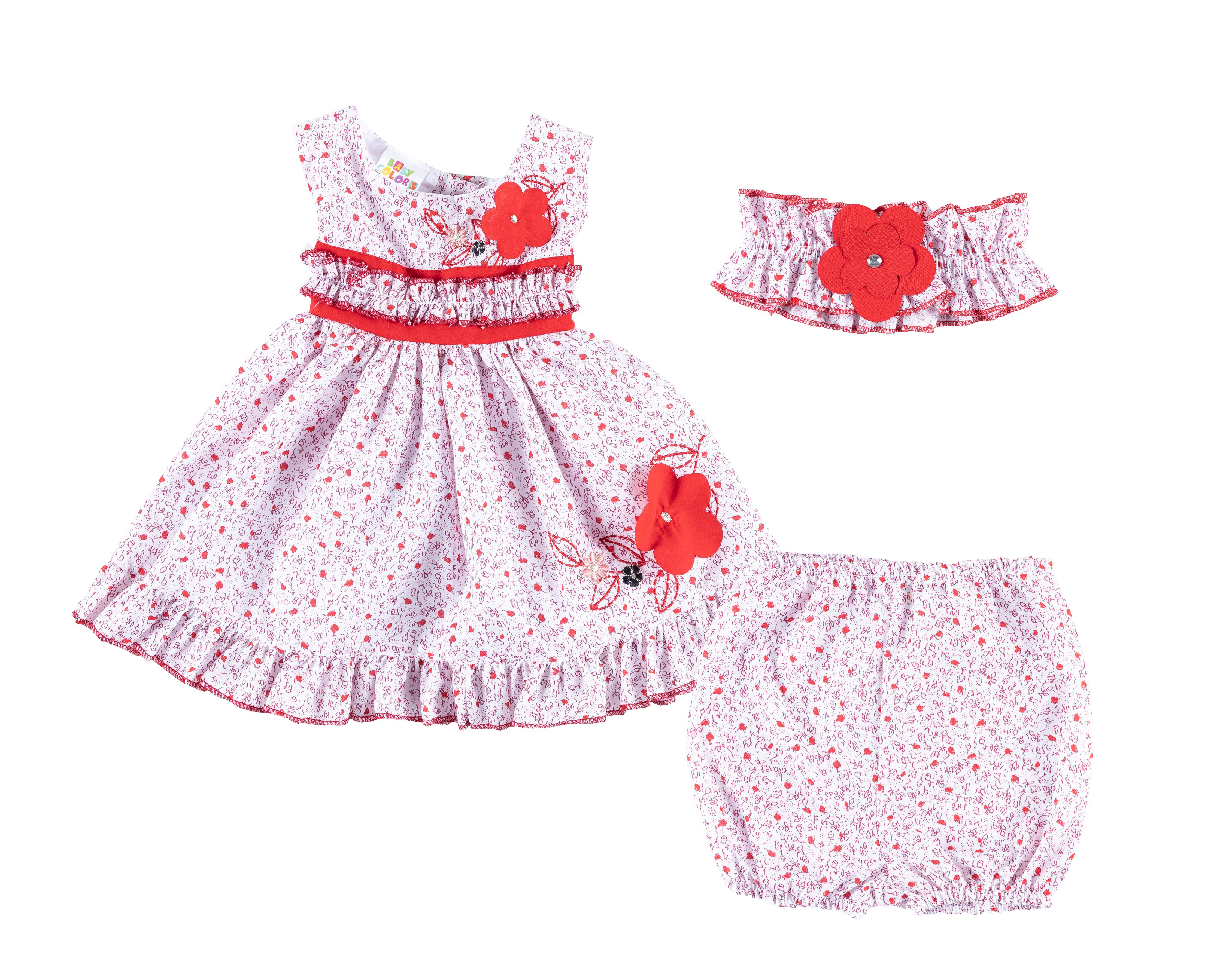 Vestido Baby Colors para Bebé Niña 3 Piezas