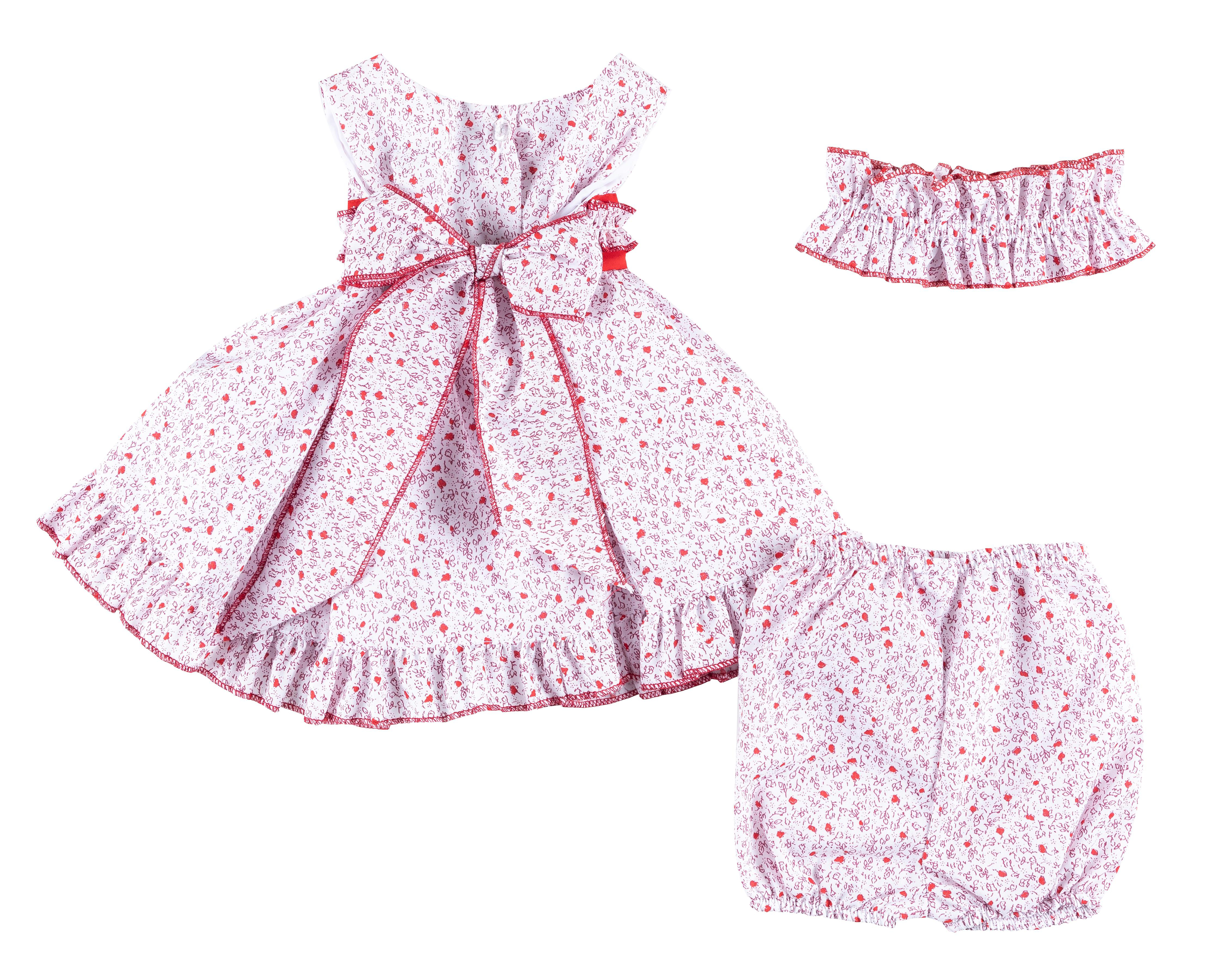 Foto 3 pulgar | Vestido Baby Colors para Bebé Niña 3 Piezas