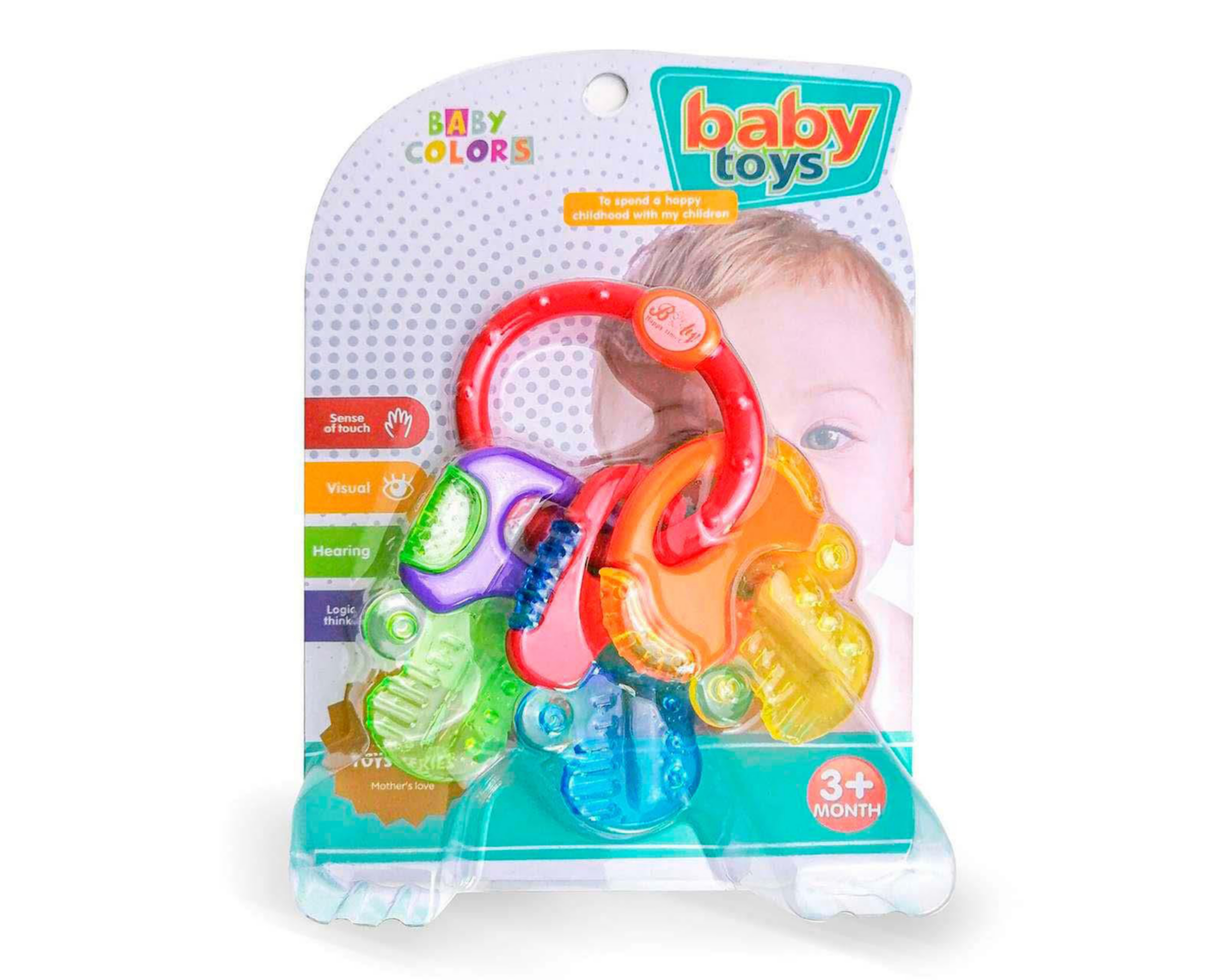 Foto 5 pulgar | Mordedera Baby Colors con 3 Llaves 1 Pieza