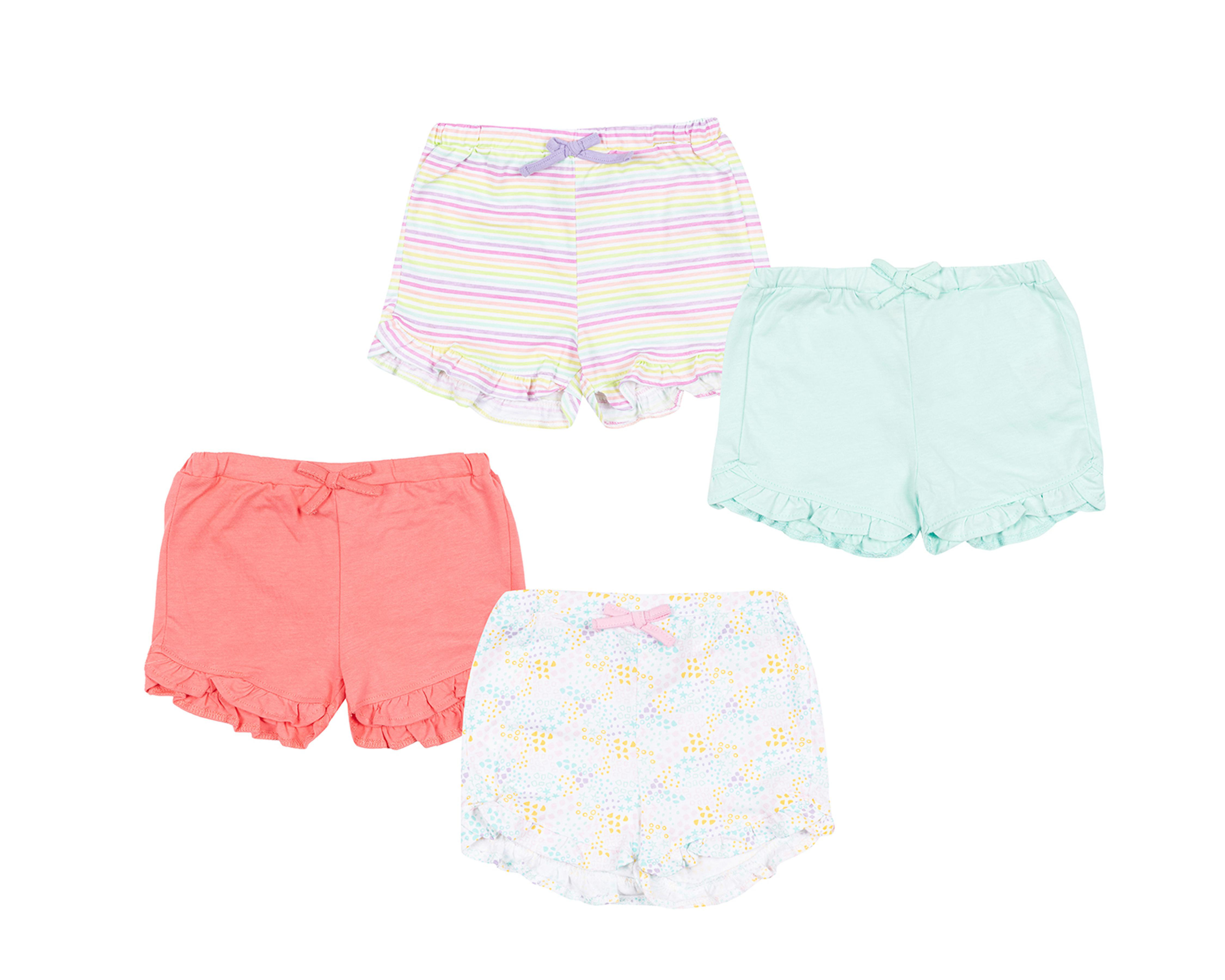 Short Baby Colors para Bebé Niña 4 Piezas