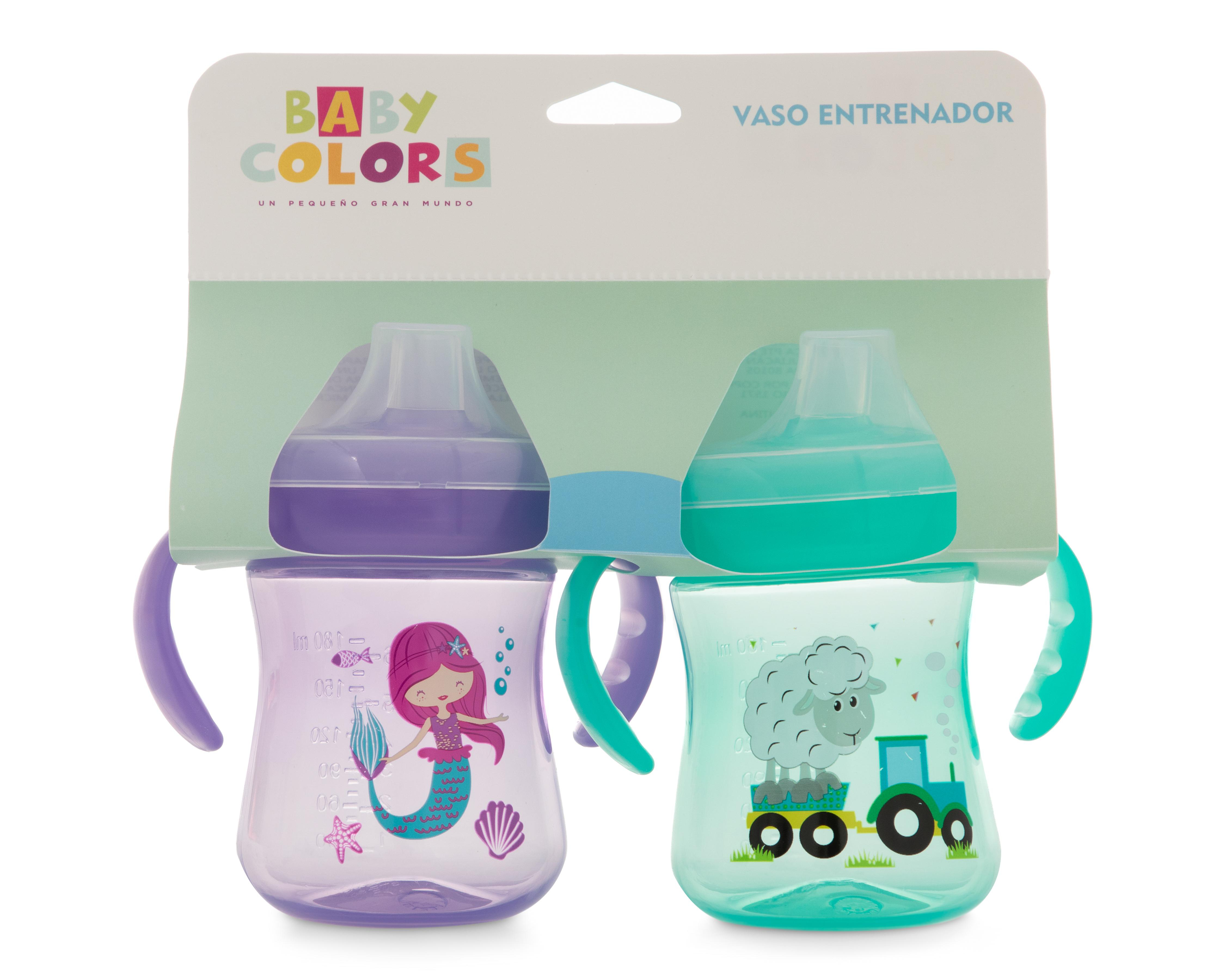 Foto 6 pulgar | Vaso Entrenador Baby Colors con Agarradera 2 Piezas