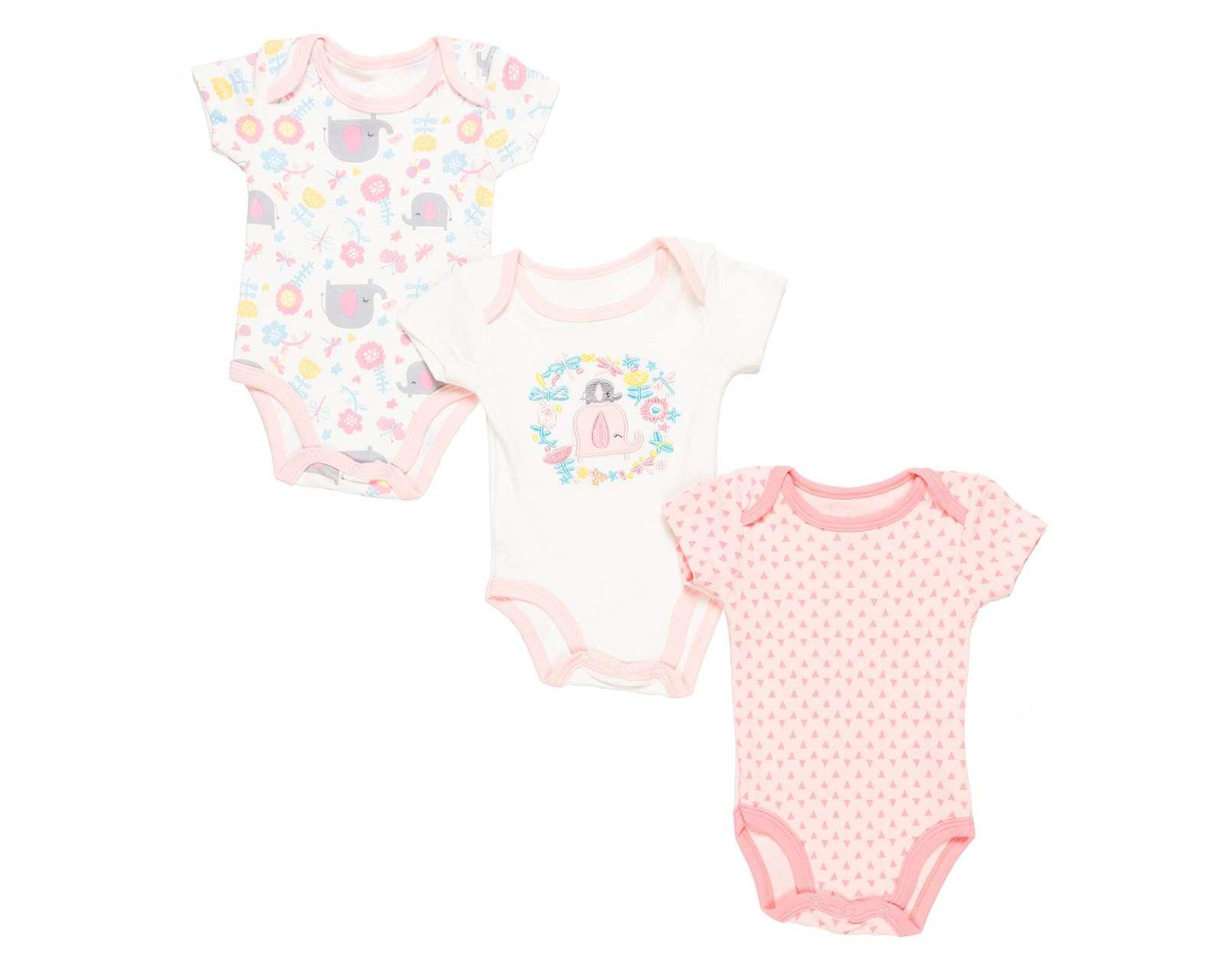 Pañalero Baby Colors de Algodón para bebé Niña 3 Piezas $169