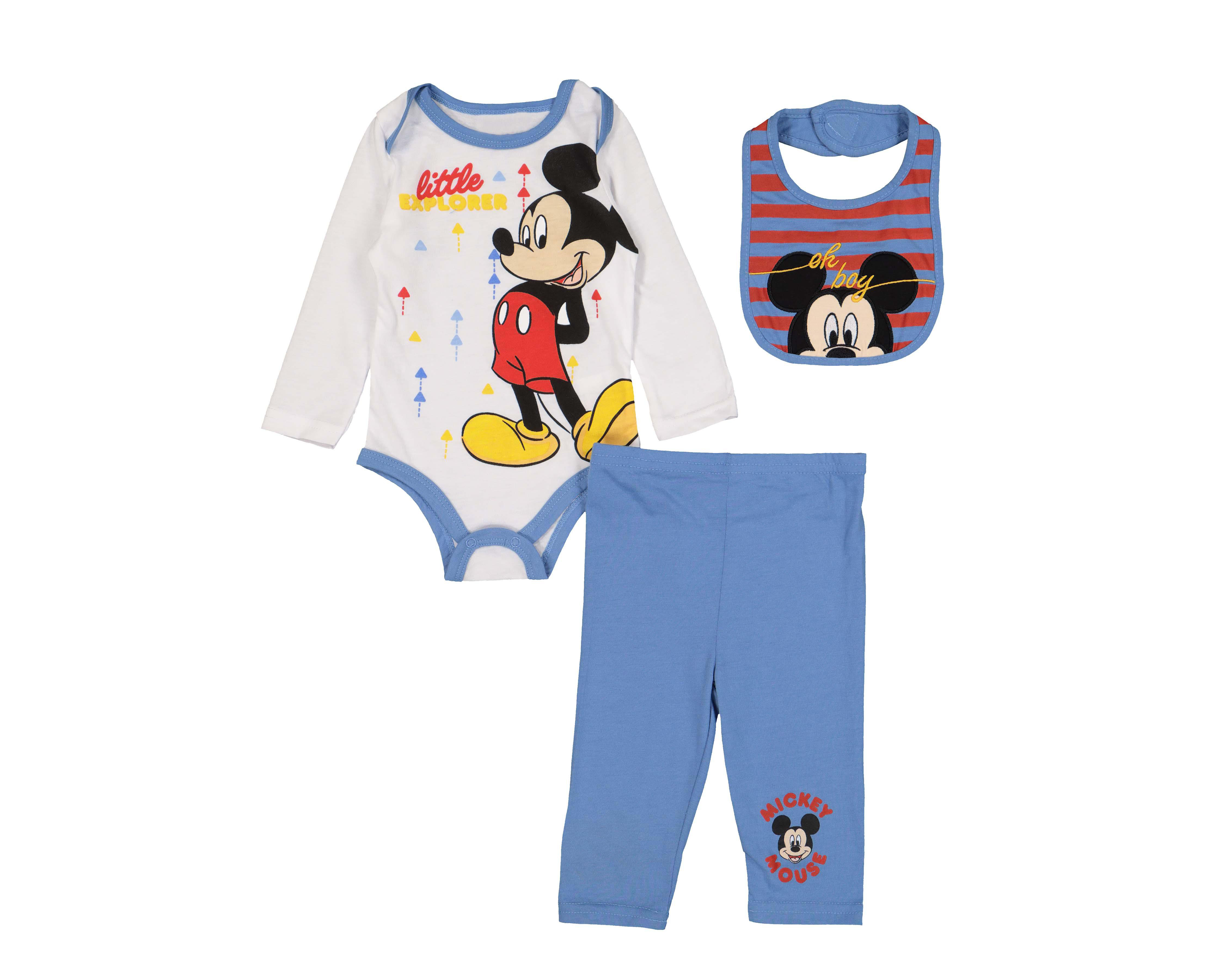 Pañalero y Pantalón Disney con Babero para Bebé Niño