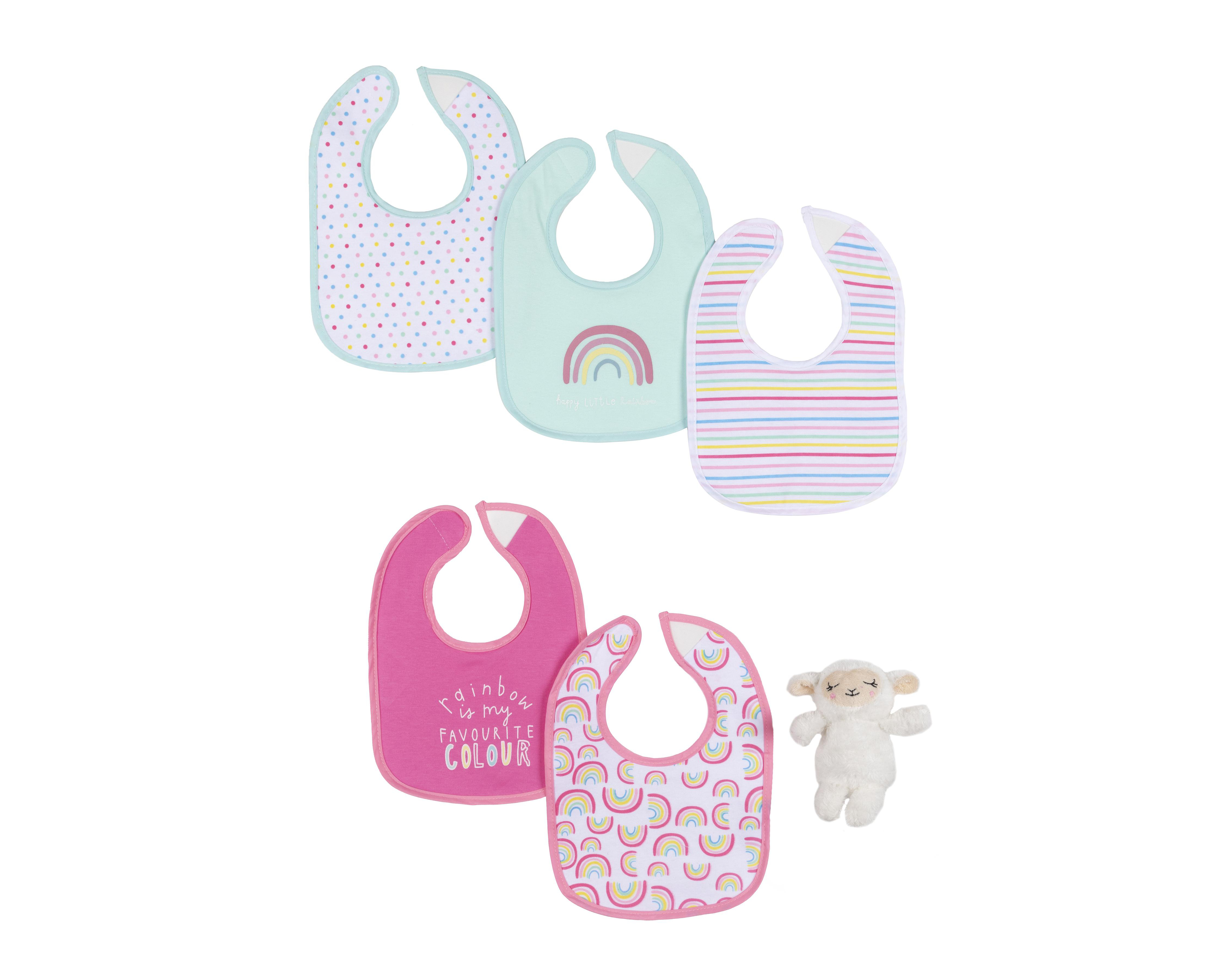 Baberos Baby Colors para Bebé Niña 5 Piezas $129