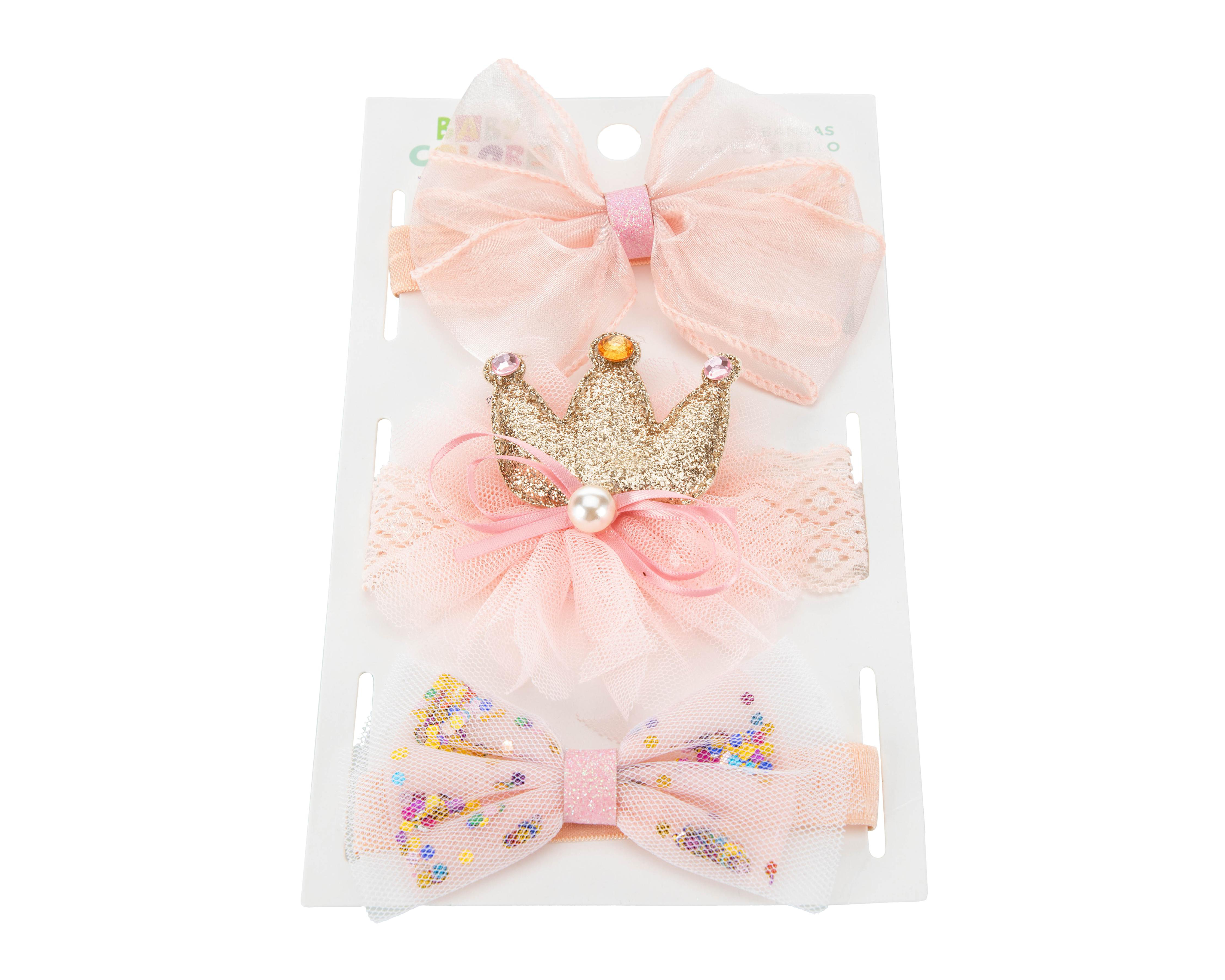 Diadema para Cabello Baby Colors con Glitter 3 Piezas $89