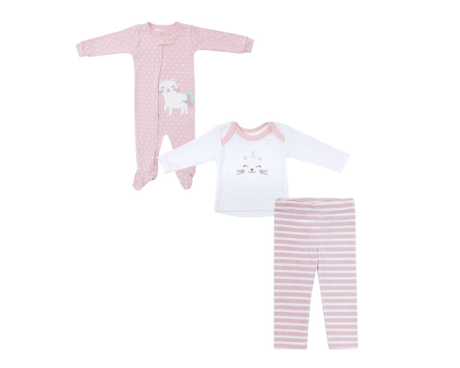 Conjunto Baby Colors para Bebé Niña 3 Piezas