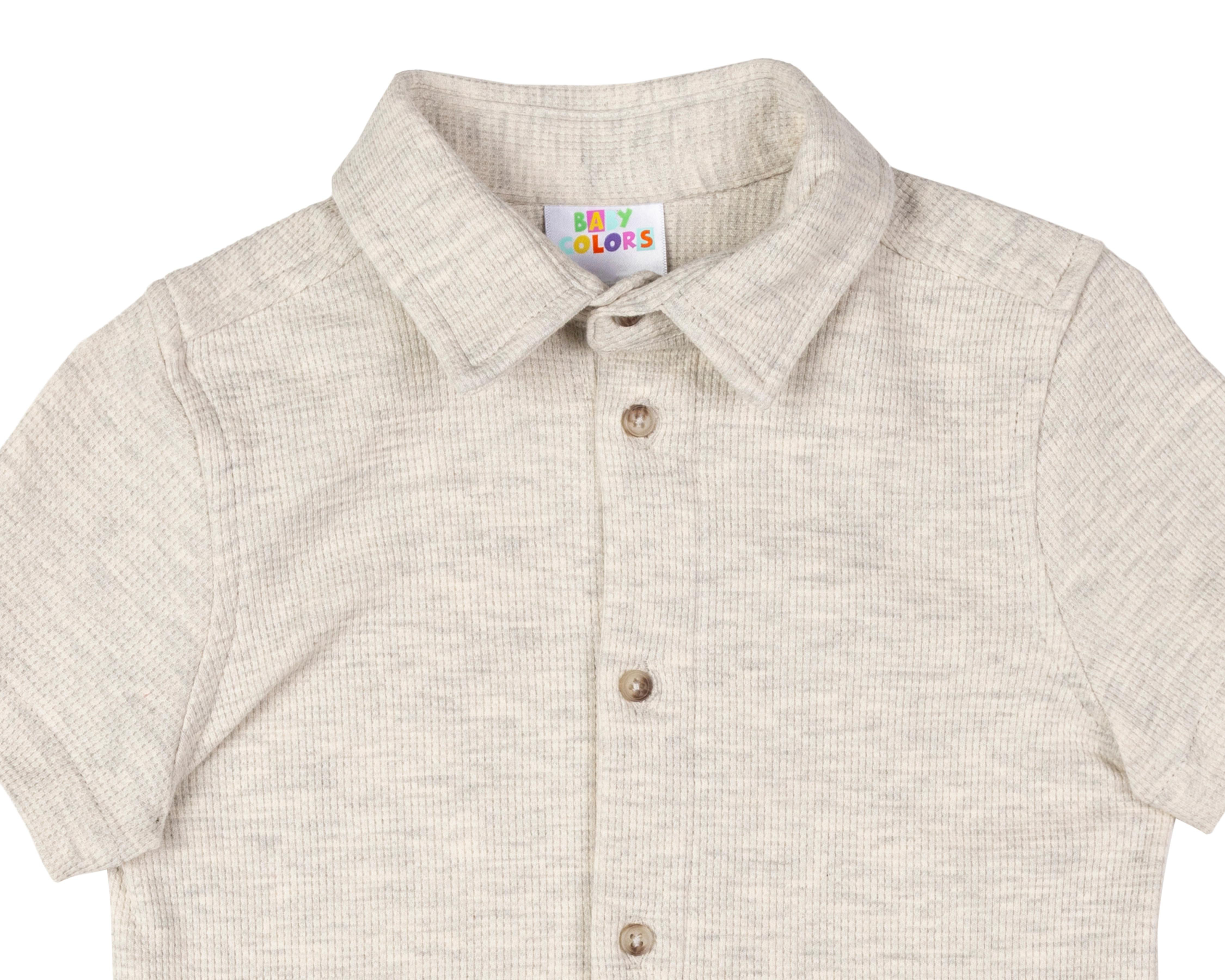 Foto 4 pulgar | Camisa para Bebé Niño Baby Colors Beige