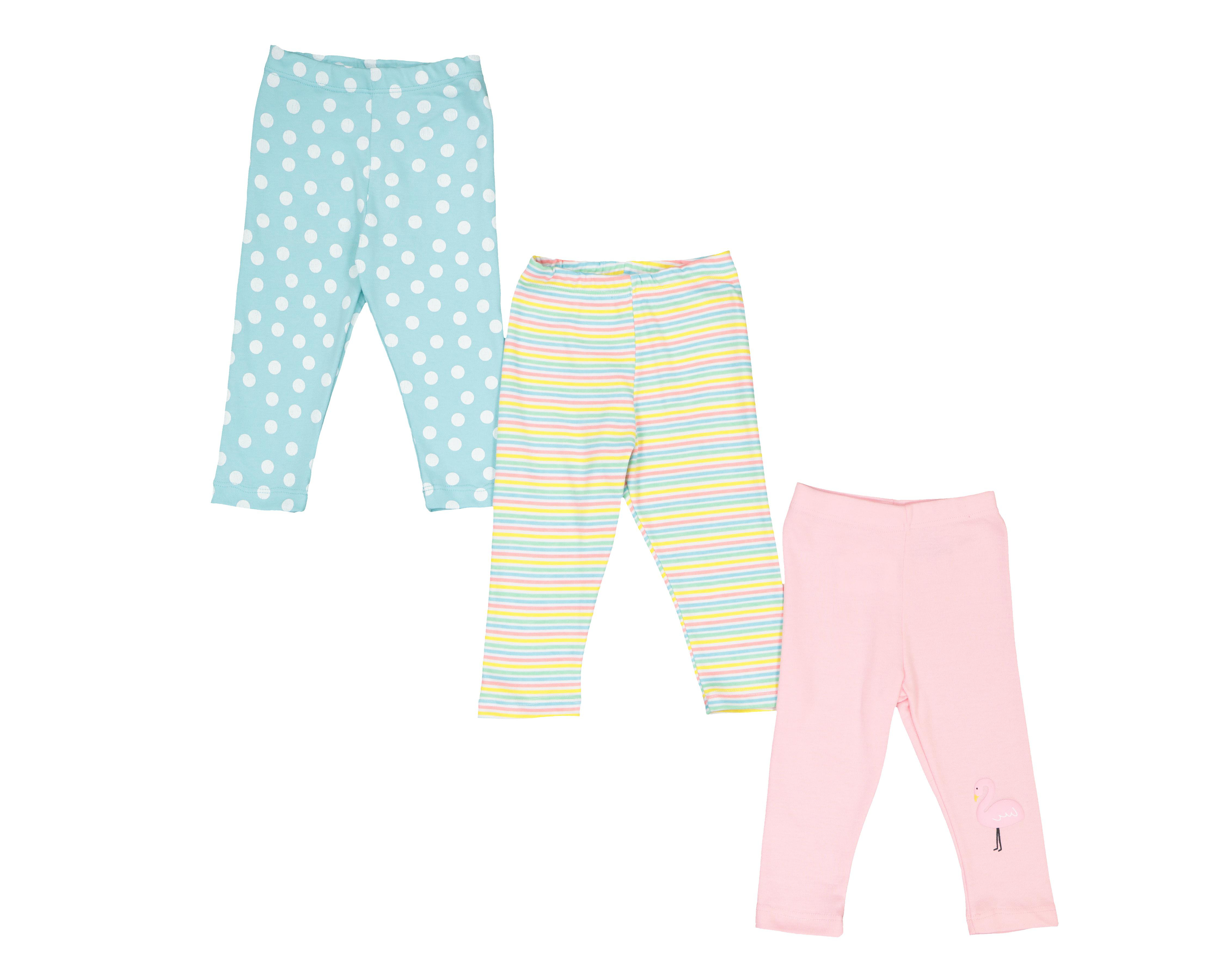 Foto 2 pulgar | Pantalón Baby Colors Estampado para Bebé Niña 3 Piezas
