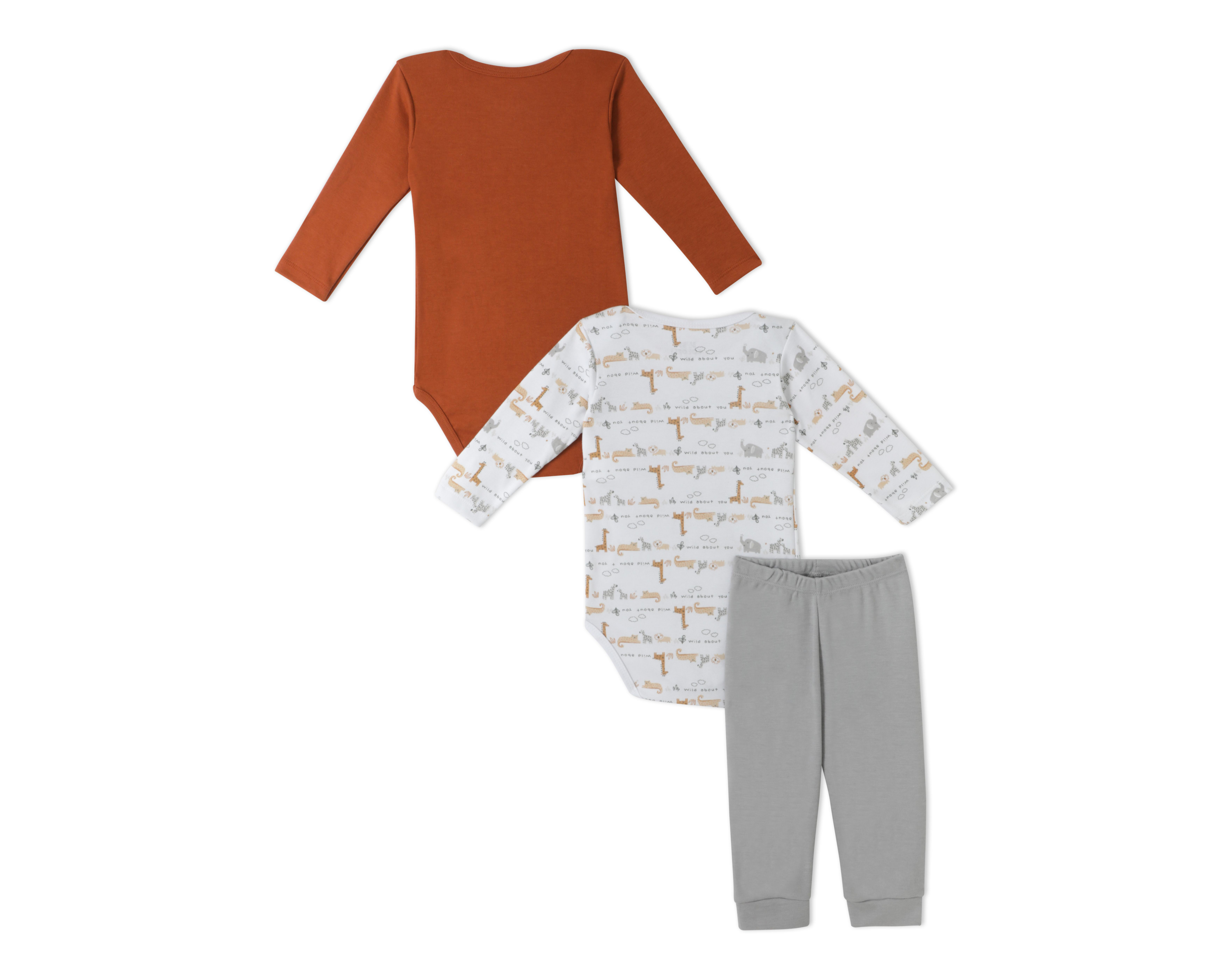 Foto 2 | Pañalero y Pantalón Baby Colors para Bebé Niño 3 Piezas