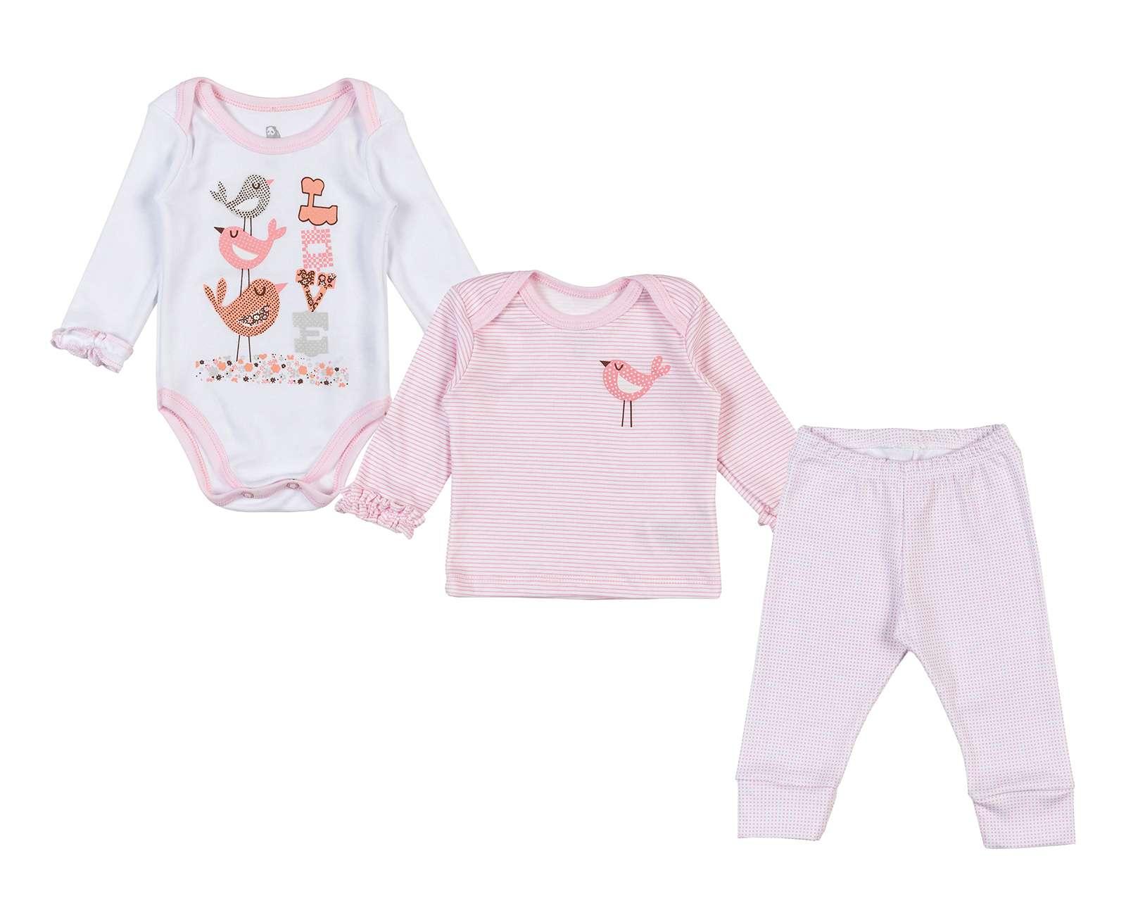 Conjunto Bam-Bu para Bebé Niña 3 Piezas