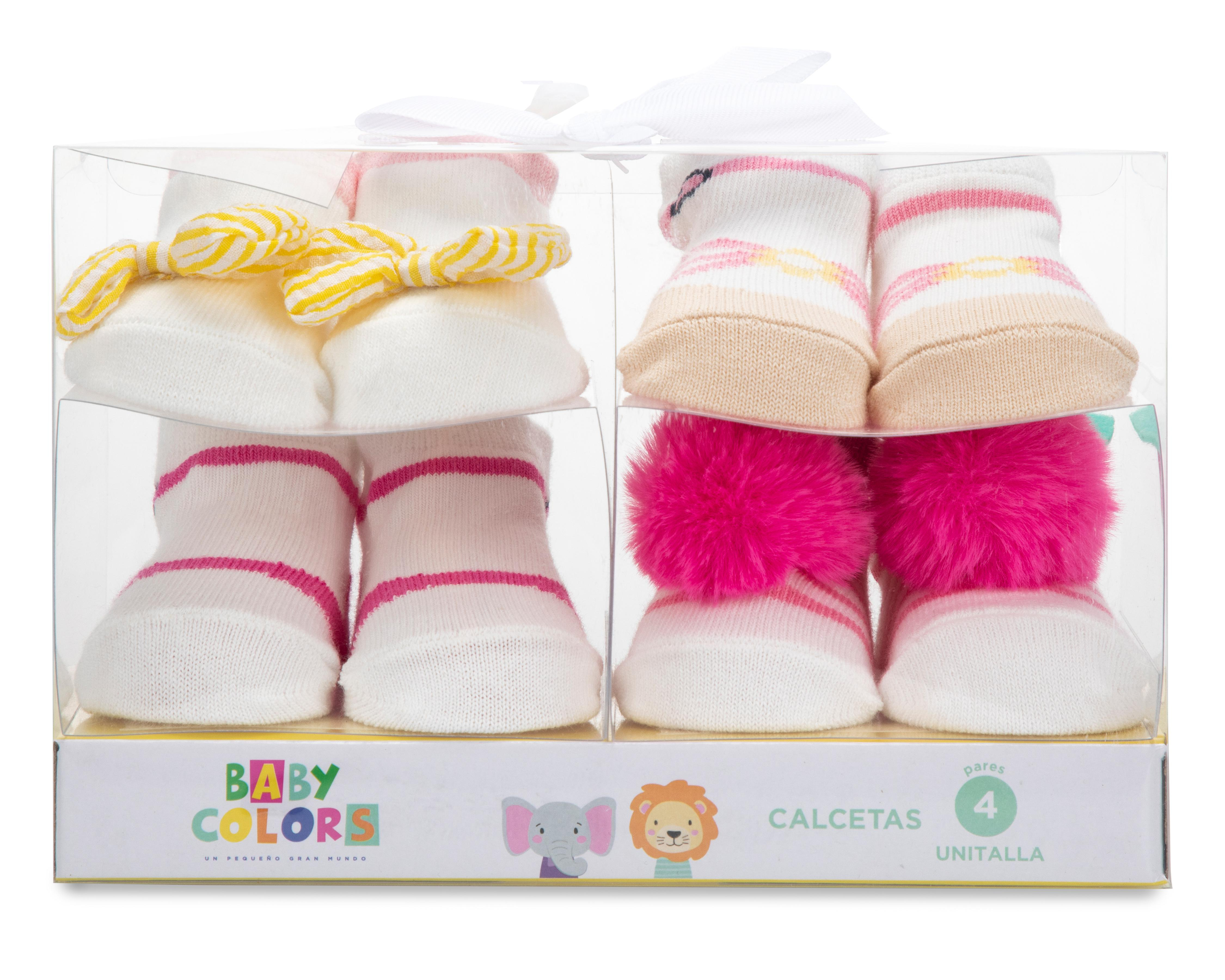 Calcetas Baby Colors para Bebé Niña 4 Pares